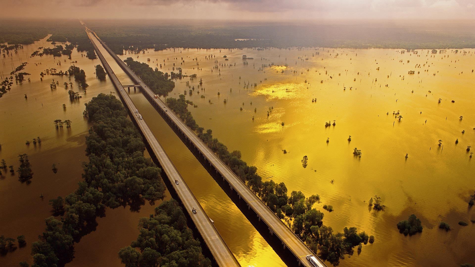 Atchafalaya Basin, Louisiana, Brian Sytnyk, 1920x1080 Full HD Desktop