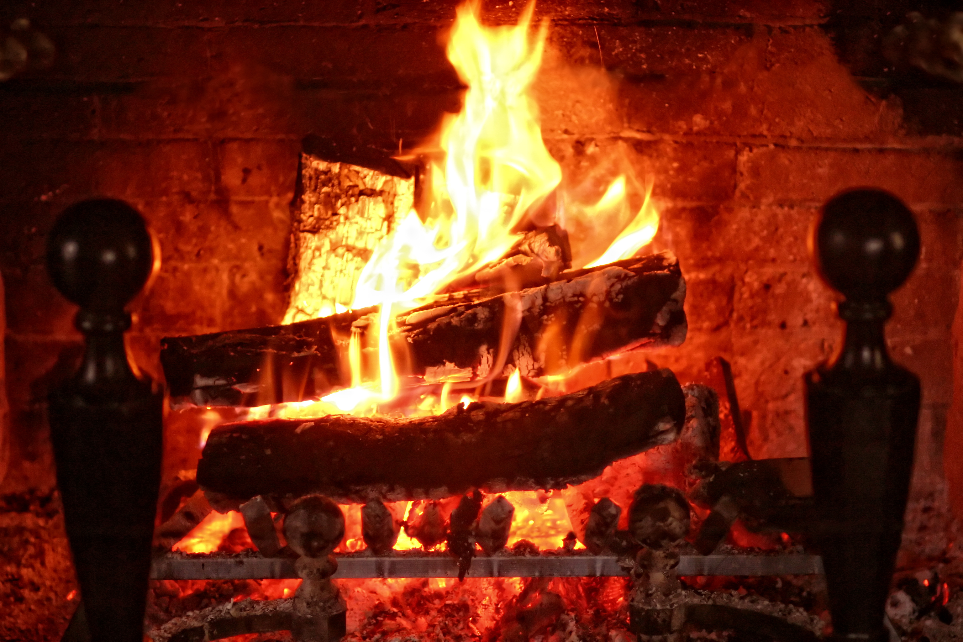 Free burning fireplace wallpaper, Intense flames, Fiery allure, Mesmerizing warmth, 3080x2050 HD Desktop