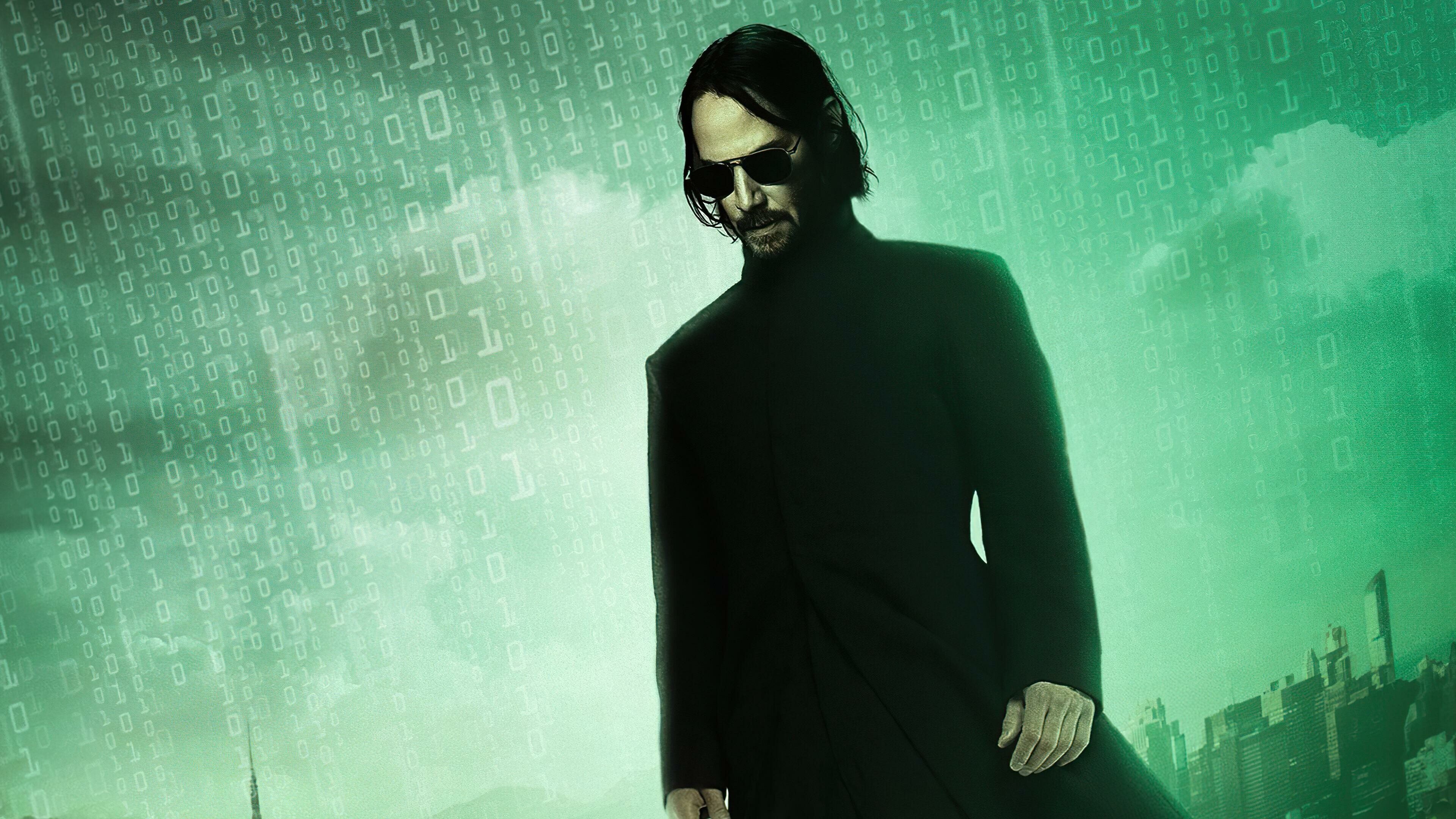 Neo, The Matrix Resurrections Wallpaper, 3840x2160 4K Desktop