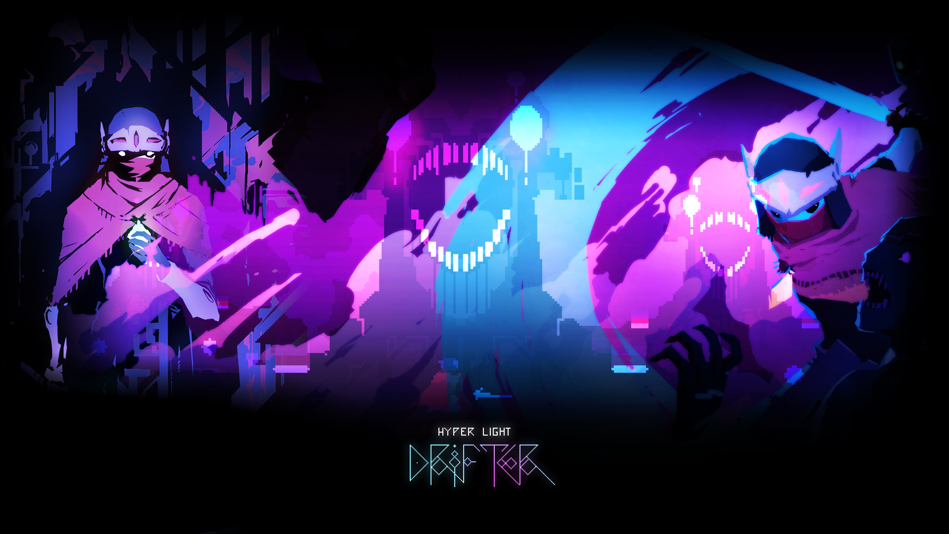 Hyper Light Drifter, Mysterious protagonist, Post-apocalyptic world, Artistic desktop wallpaper, 1920x1080 Full HD Desktop