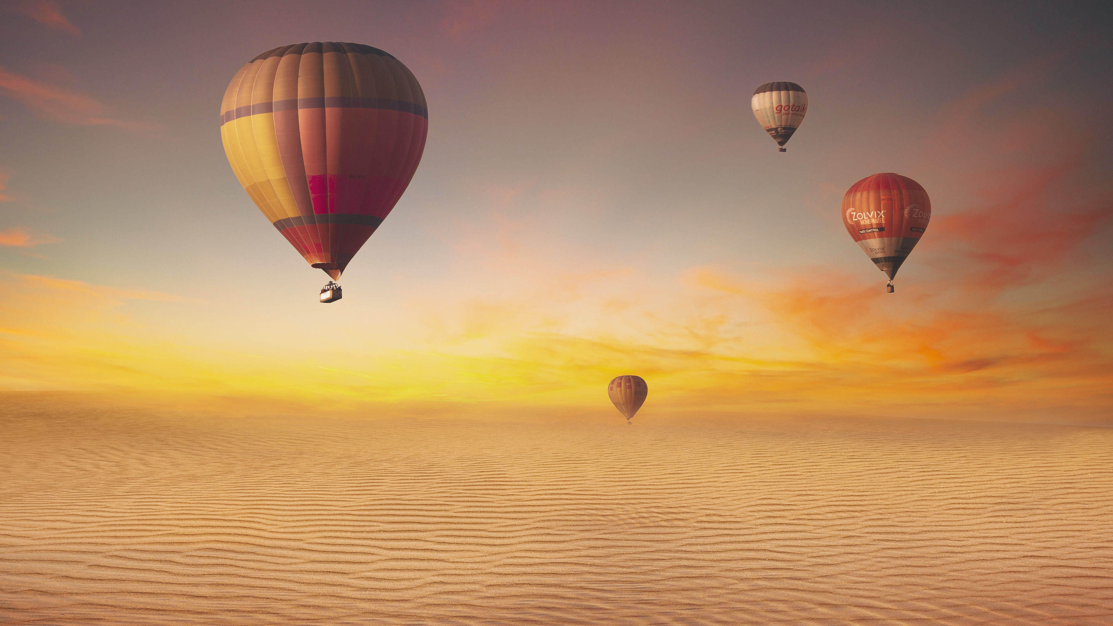 4K ultra HD balloon, Background image, Incredible heights, Visual delight, 3840x2160 4K Desktop