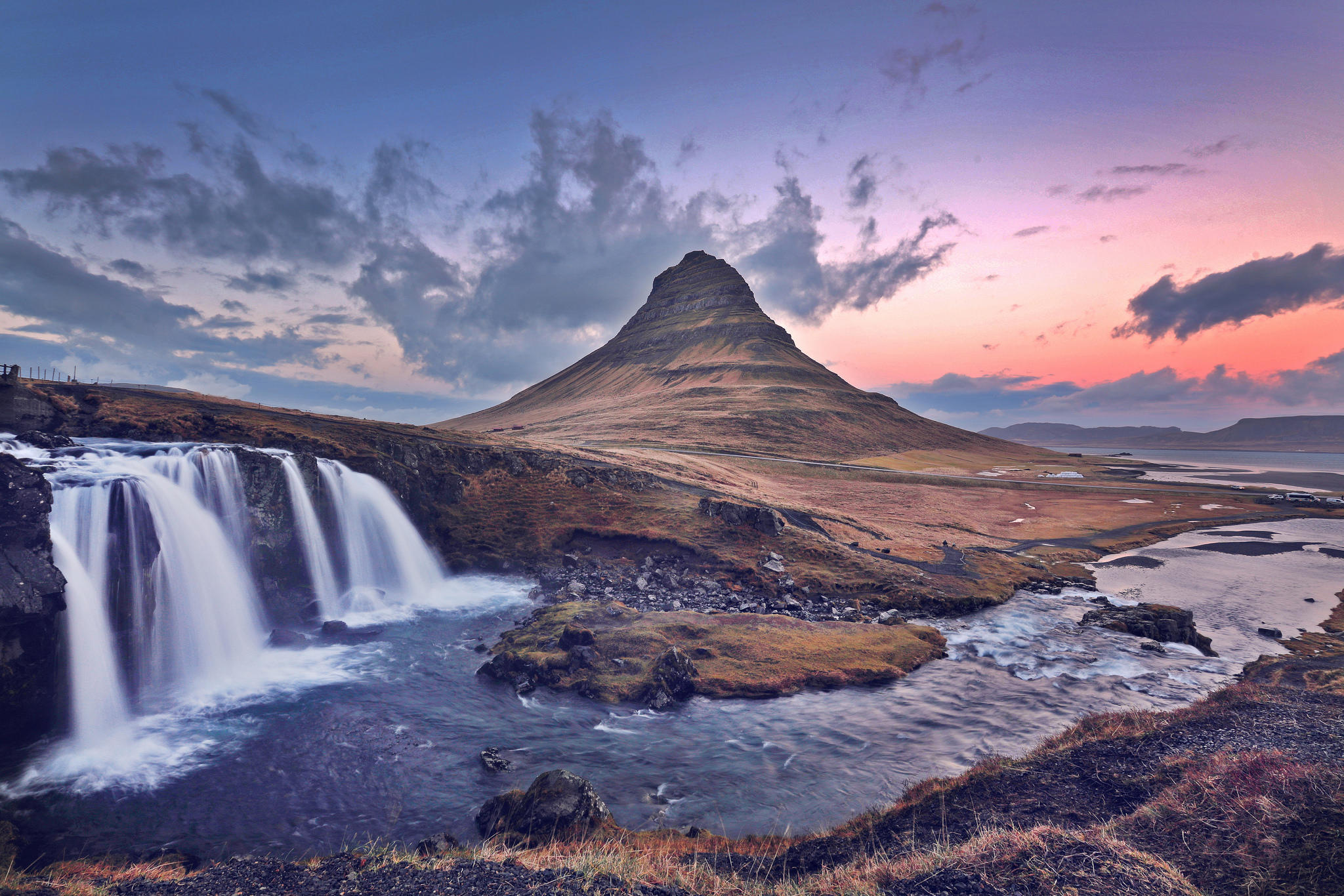 Kirkjufell, Waterfall Kirkjufell, Iceland, Pictures, 2050x1370 HD Desktop