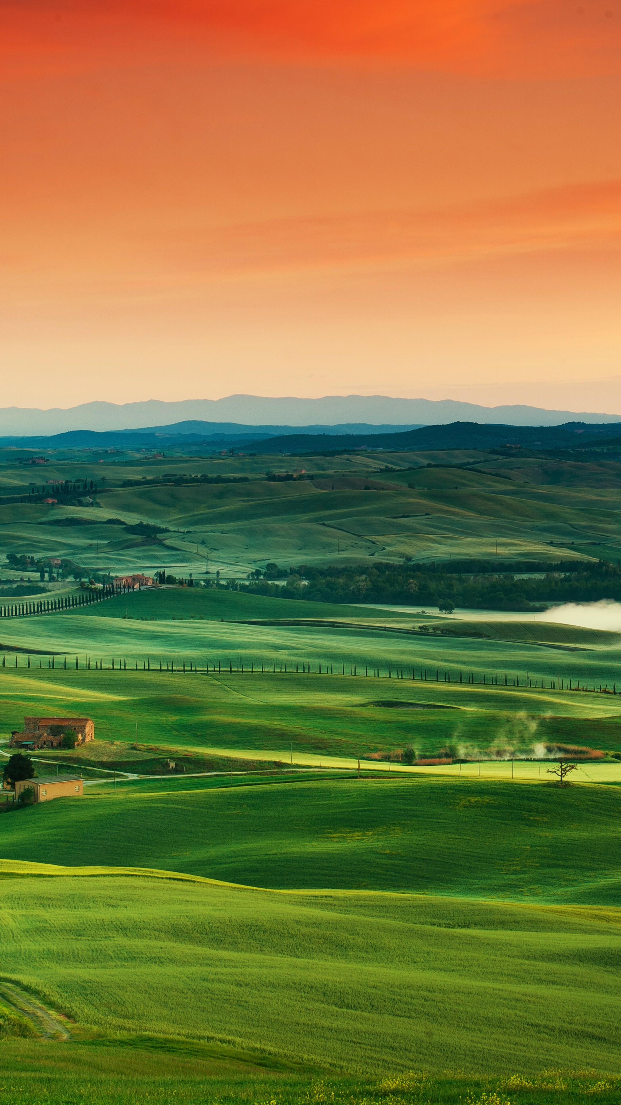 Tuscany, 5K wallpaper, Stunning sunset, Natural beauty, 2160x3840 4K Phone