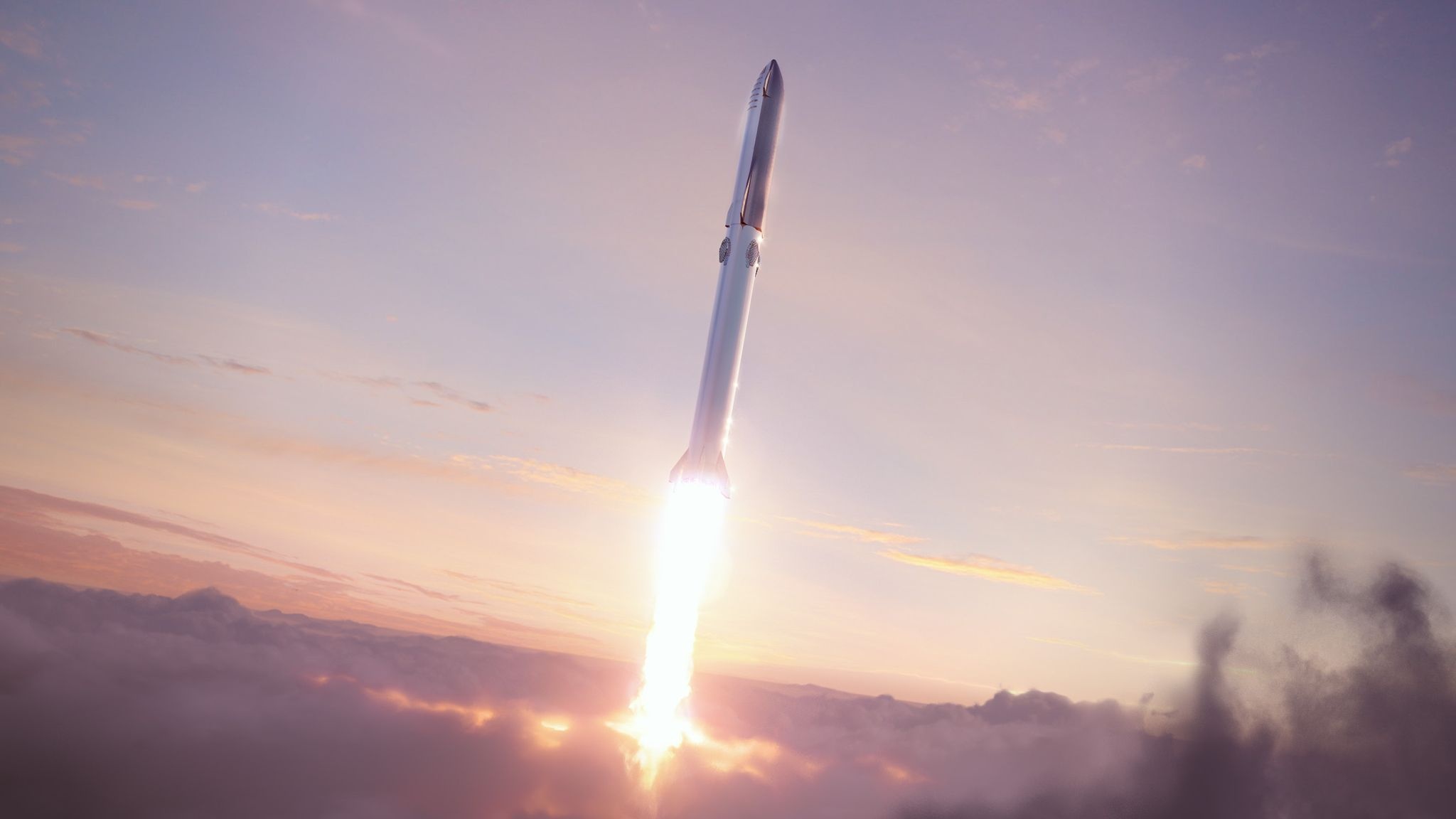 SpaceX Starship, Spacecraft wallpapers, Innovative design, Astronomic wonder, 2050x1160 HD Desktop