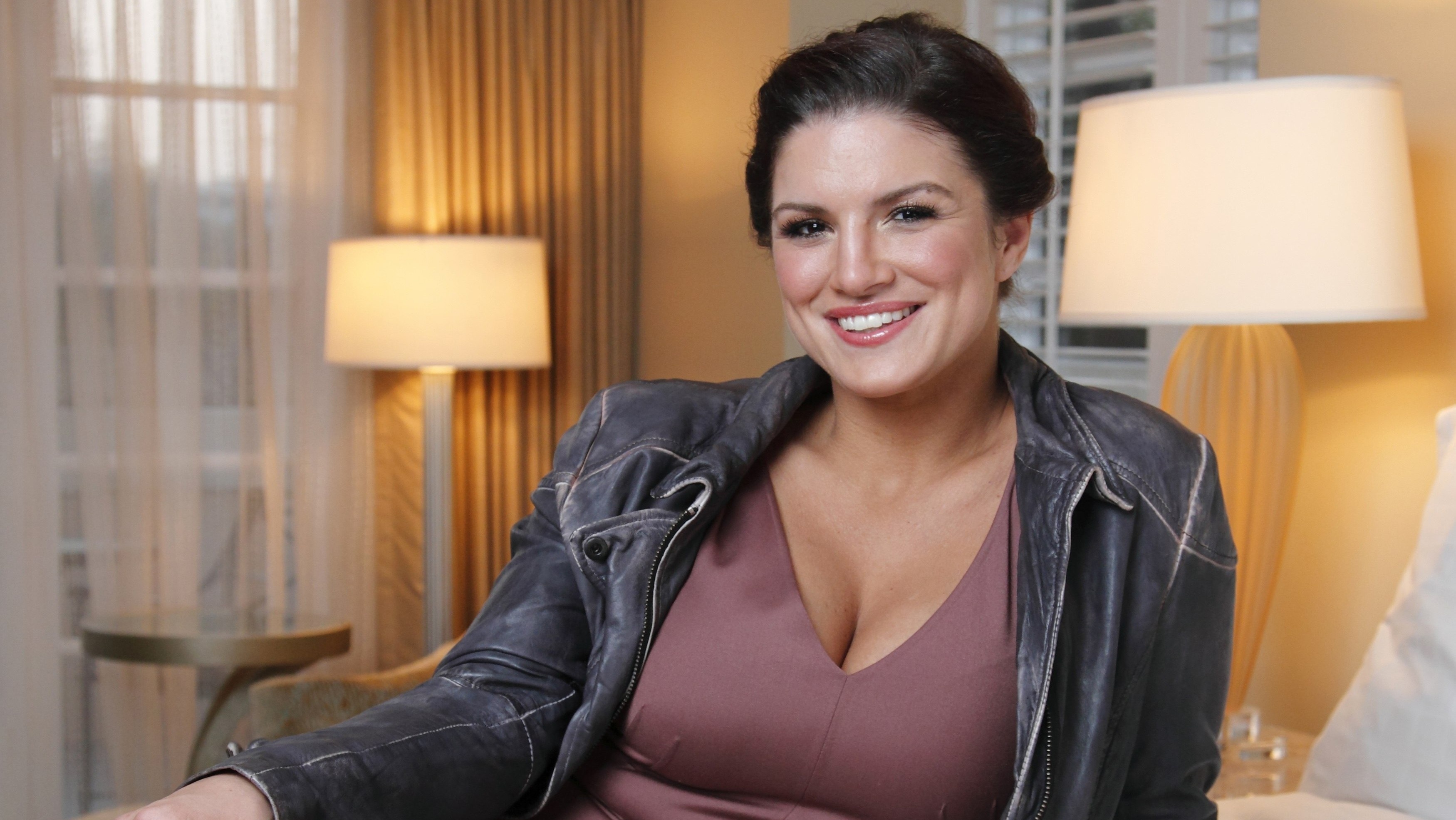 Gina Carano, Beautiful smile, HD wallpaper, Radiant charm, 3500x1970 HD Desktop