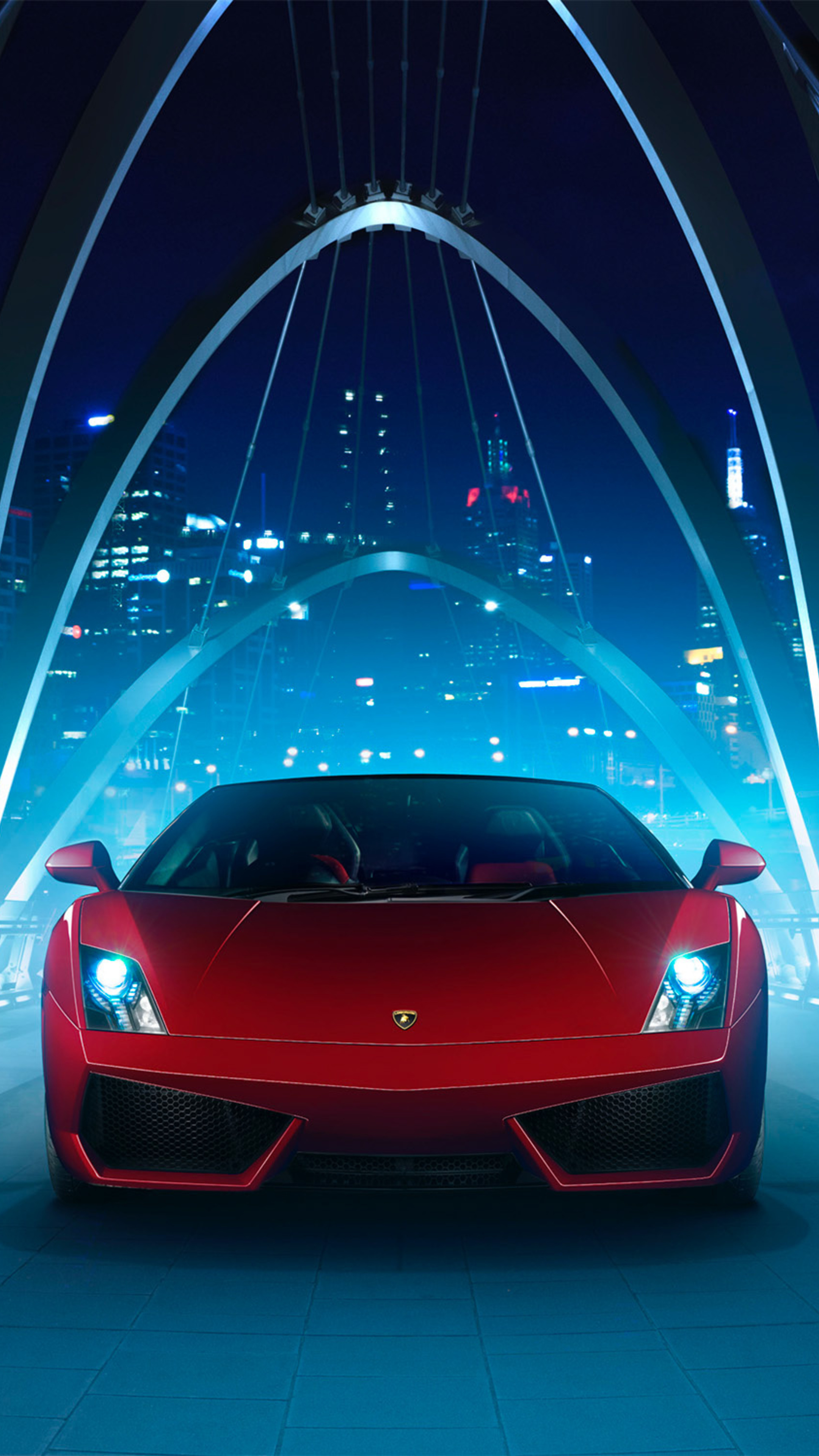 Front View, Lamborghini Gallardo Wallpaper, 2160x3840 4K Phone