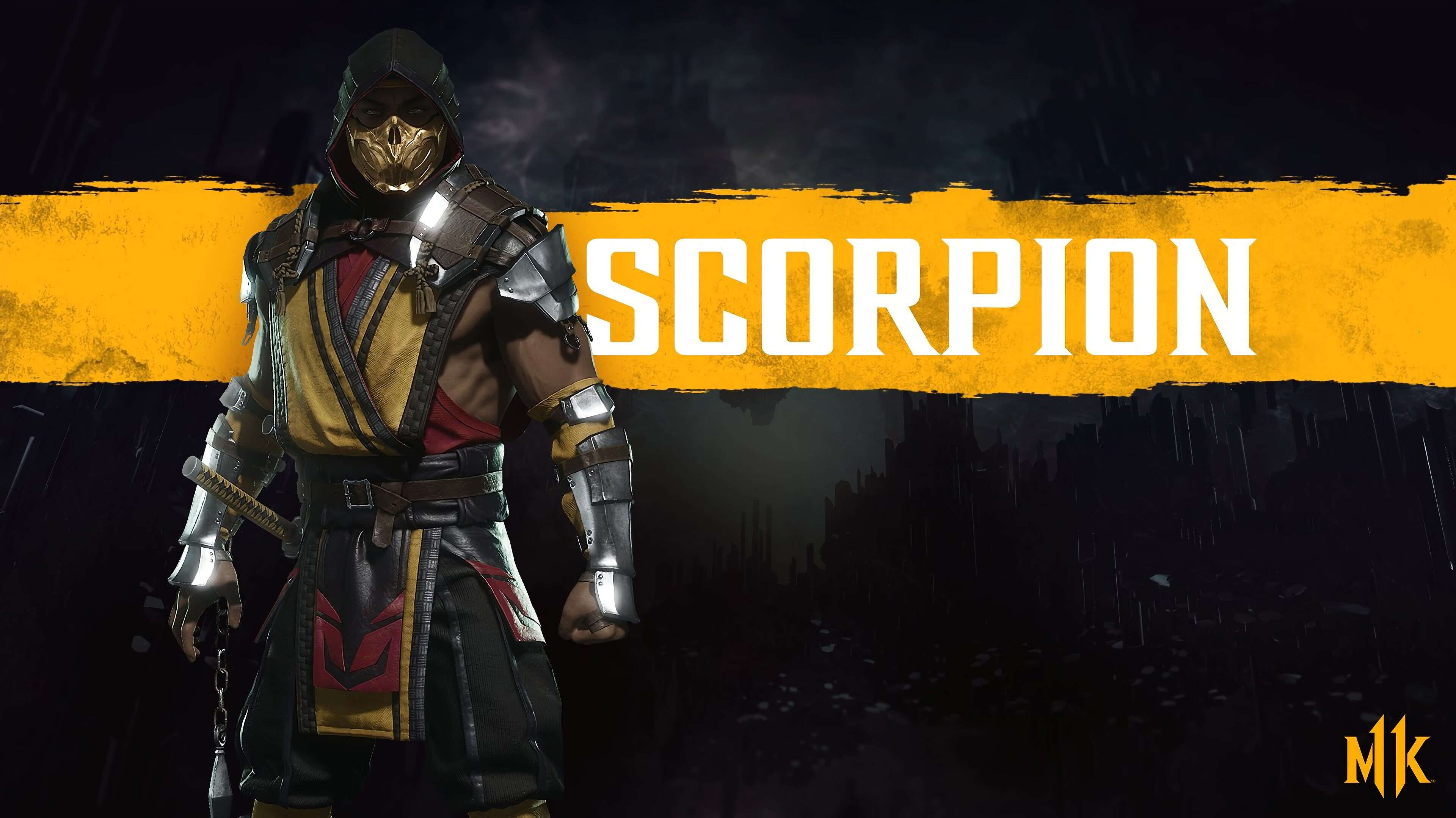 Poster, Scorpion (Mortal Kombat) Wallpaper, 3840x2160 4K Desktop