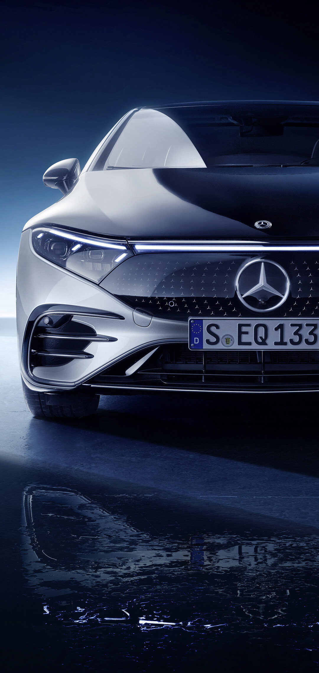 Mercedes-Benz EQS 580, AMG Line 5K, Stylish elegance, Captivating visuals, 1080x2280 HD Phone