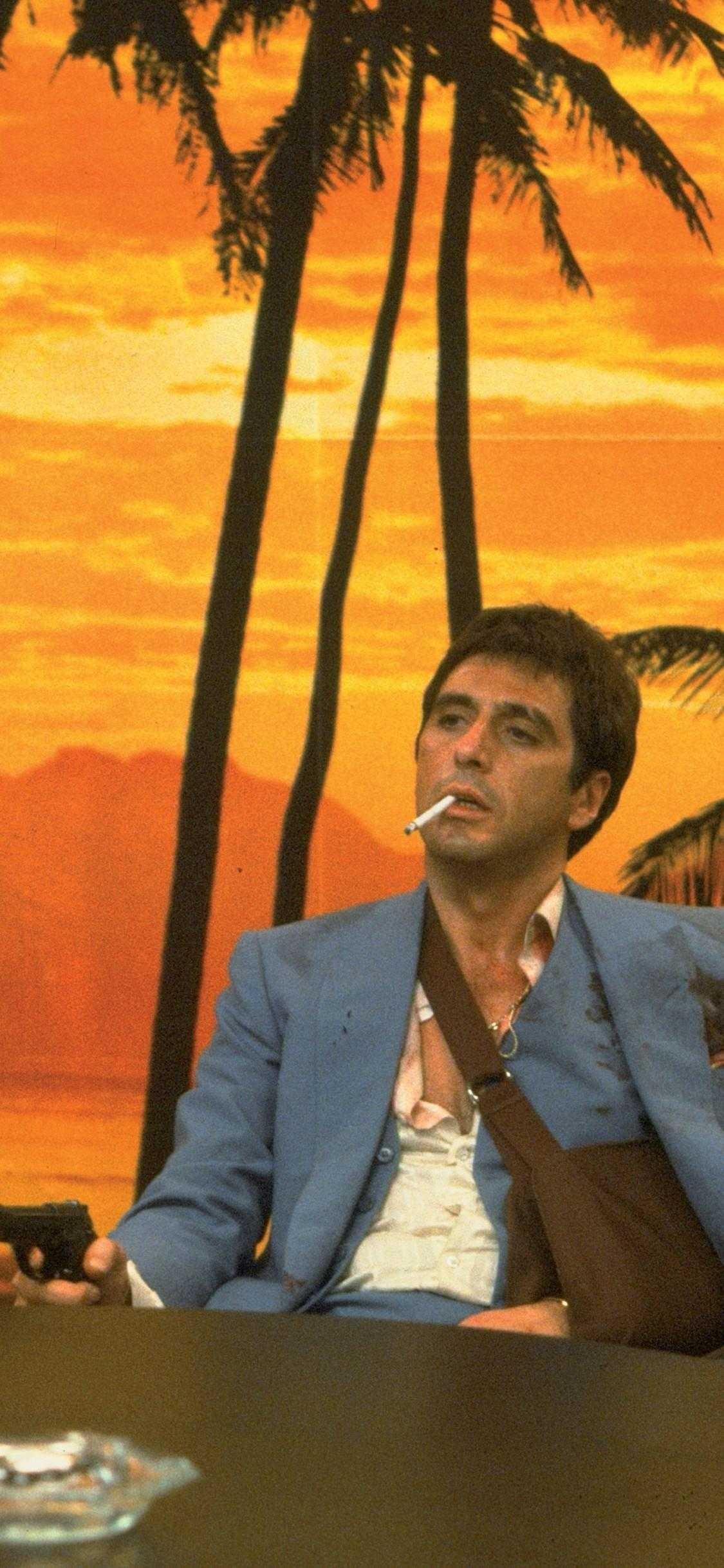 Scarface Movie, 4K wallpaper, Tony Montana's empire, Symbol of power, 1130x2440 HD Phone