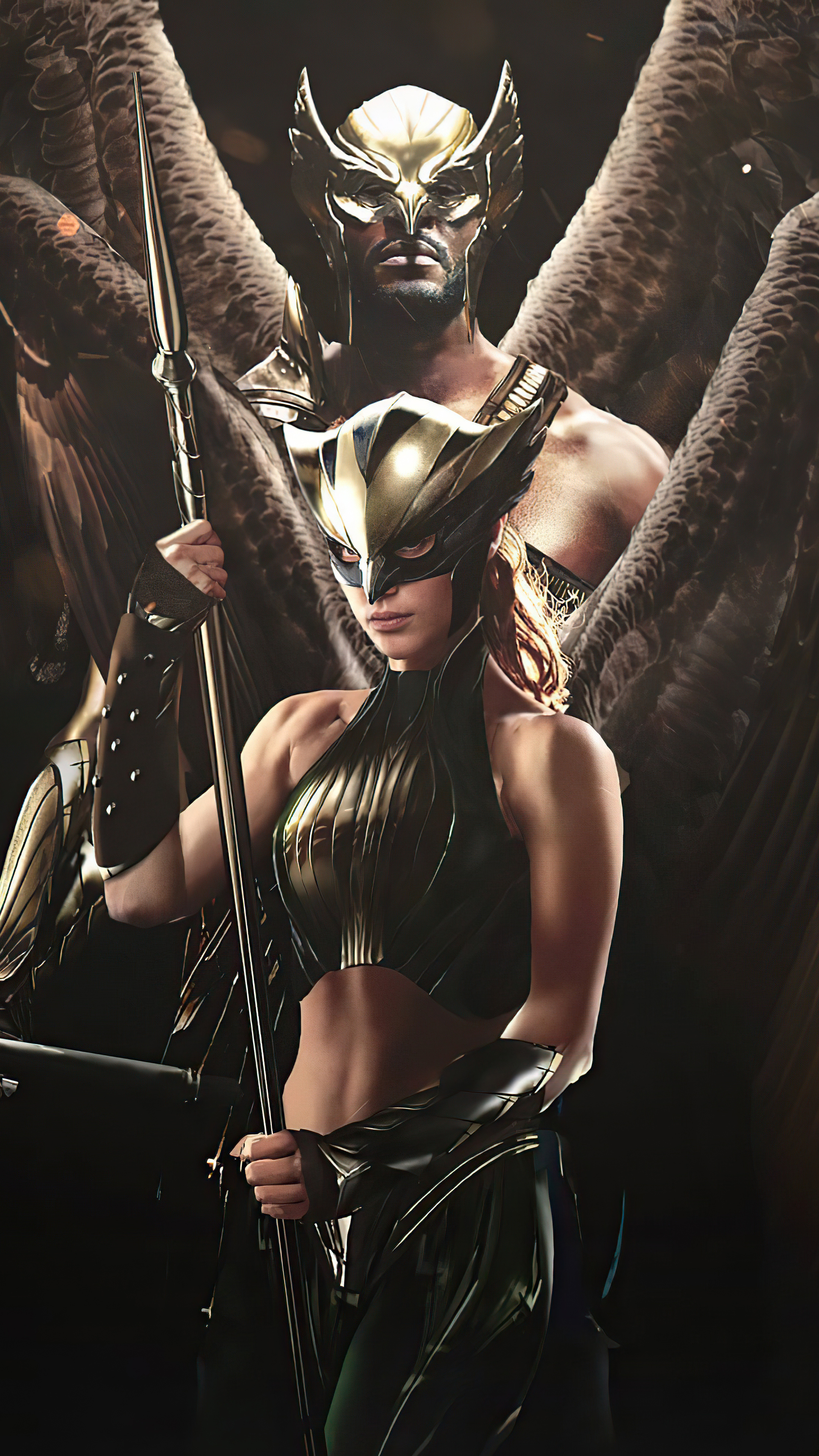 Hawkgirl, Hawkman Wallpaper, 2160x3840 4K Phone