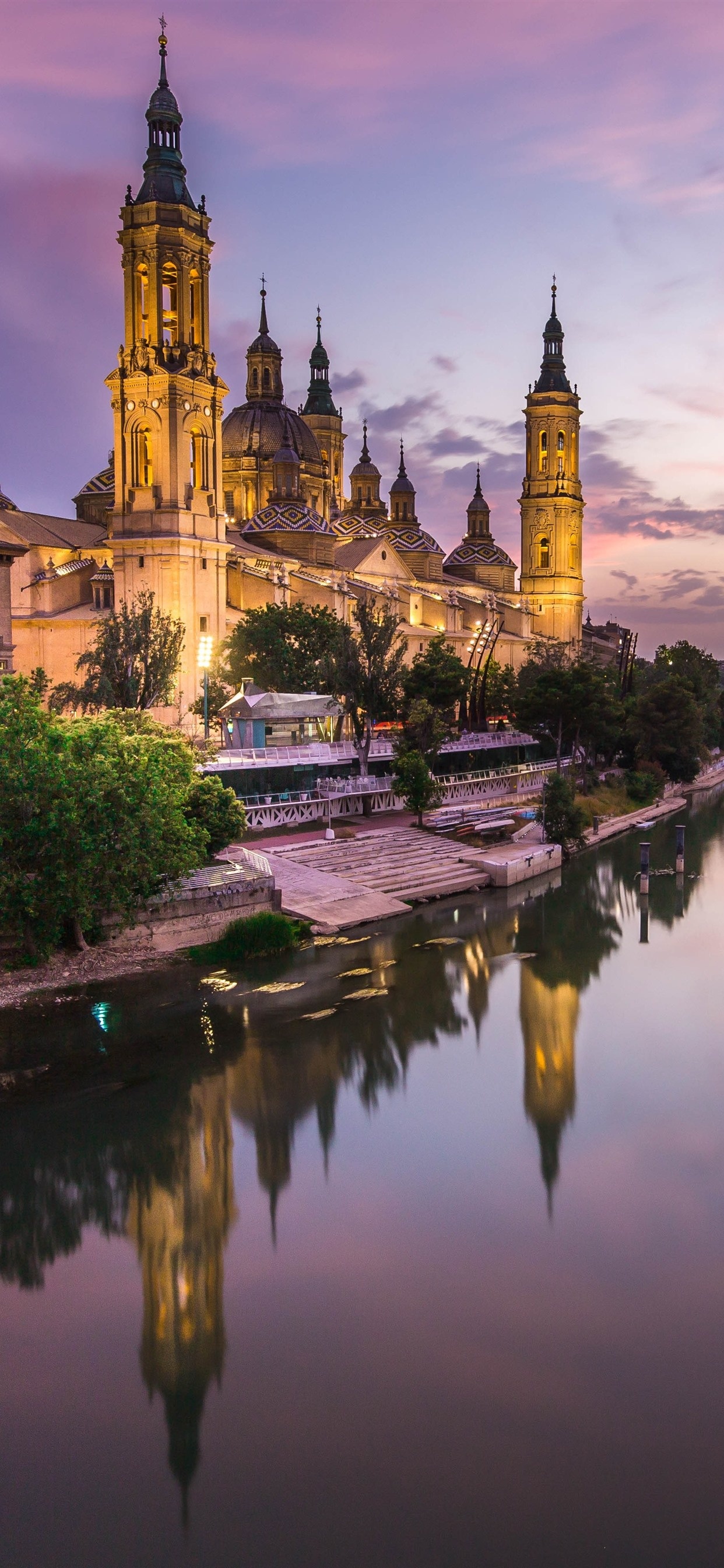 Ebro River, Zaragoza, Travels, Spain, 1250x2690 HD Phone