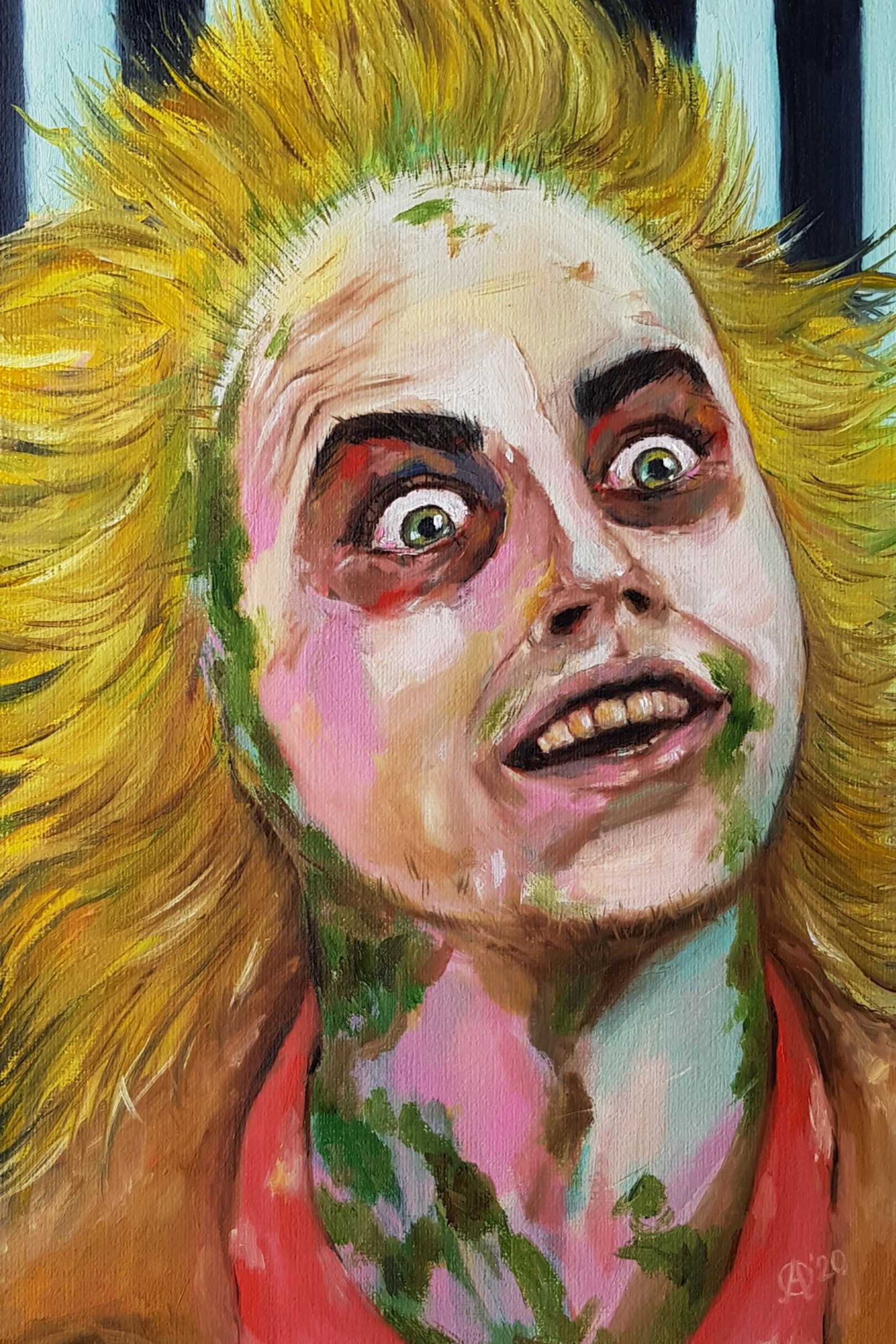 Artwork, Michael Keaton (Beetlejuice) Wallpaper, 1620x2430 HD Phone