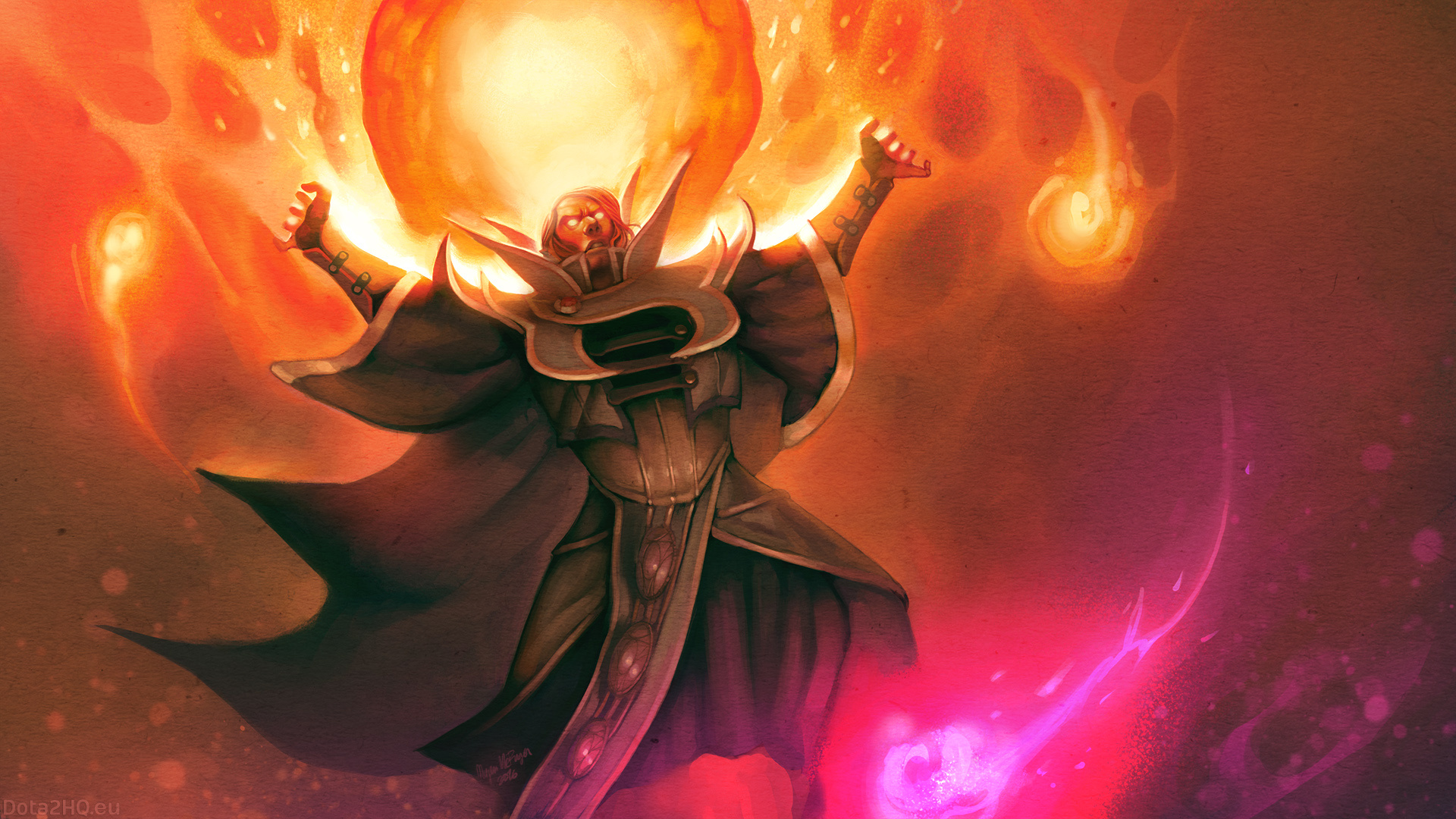 Invoker magic display, Dota 2 hero, Game art gallery, High-quality wallpaper, 1920x1080 Full HD Desktop