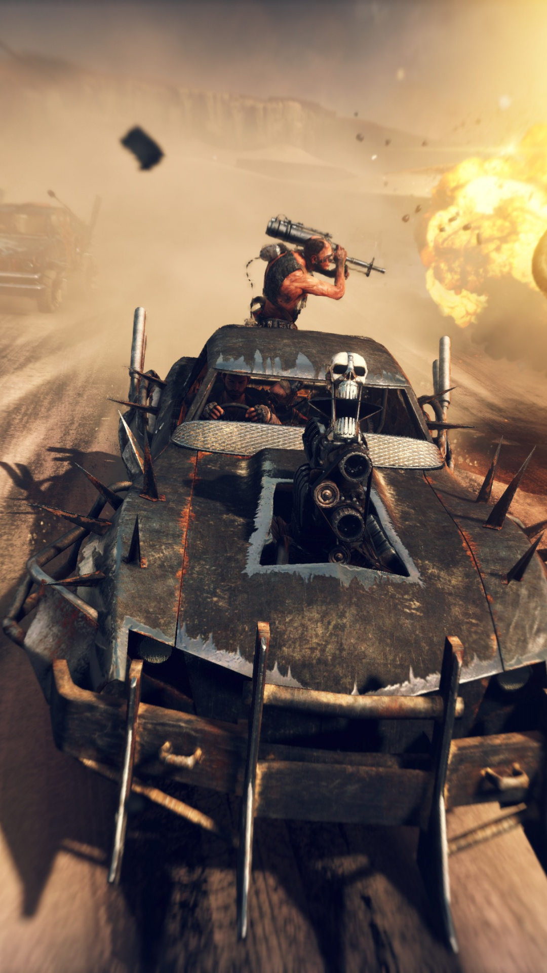 Mad Max, Free download game wallpaper, 4096x2160 resolution, High-quality visual, 1080x1920 Full HD Phone