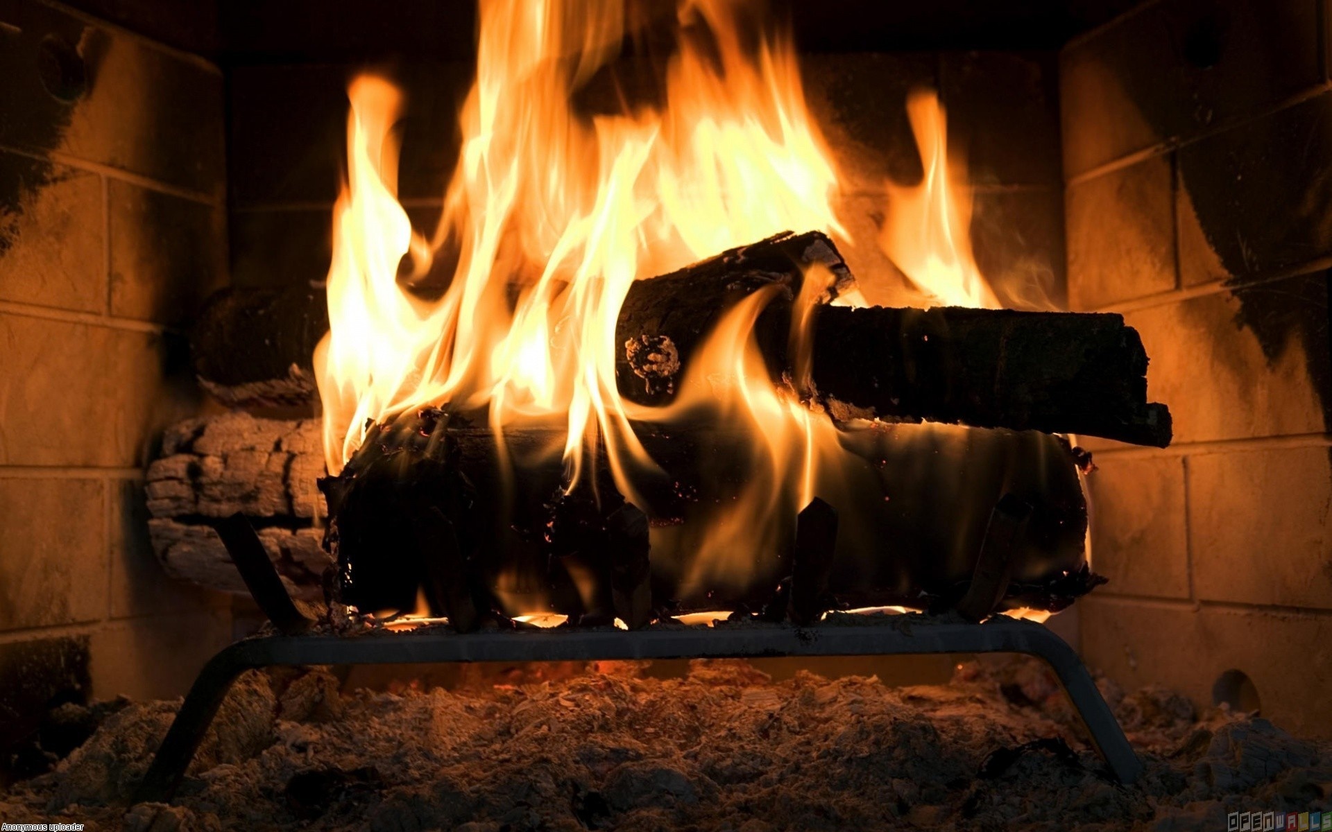 Flames in motion, Live fireplace wallpapers, Dynamic energy, Fiery focal point, 1920x1200 HD Desktop