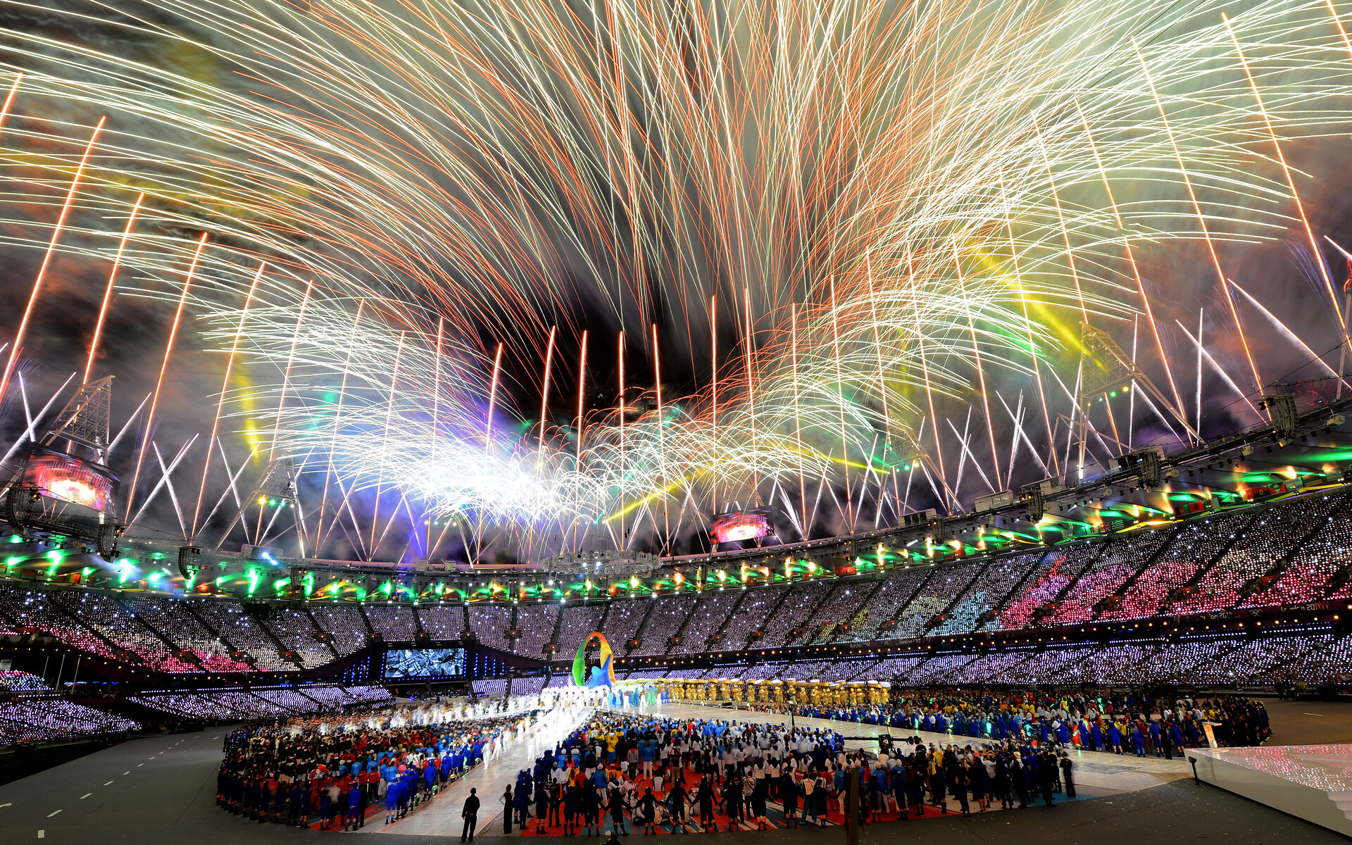 Fireworks, Olympic Games Wallpaper, 1920x1200 HD Desktop