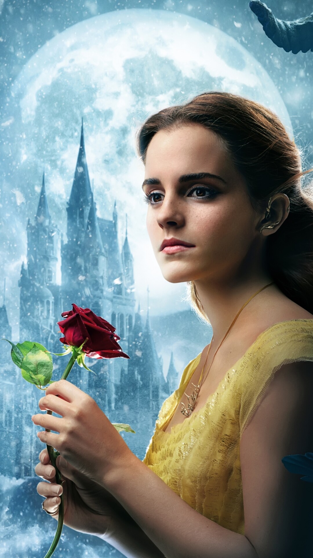 Beauty and the Beast animation, Emma Watson wallpapers, Elegant charm, Modern adaptation, 1080x1920 Full HD Phone