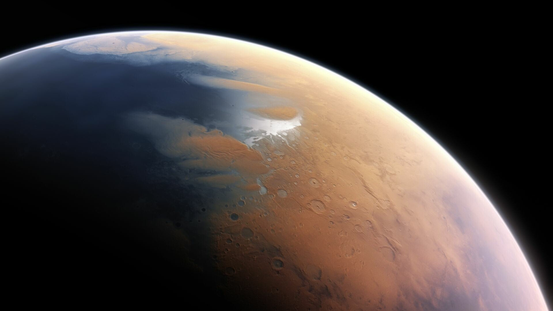 Planet Mars, Space surface, HD wallpaper, Red planet, 1920x1080 Full HD Desktop