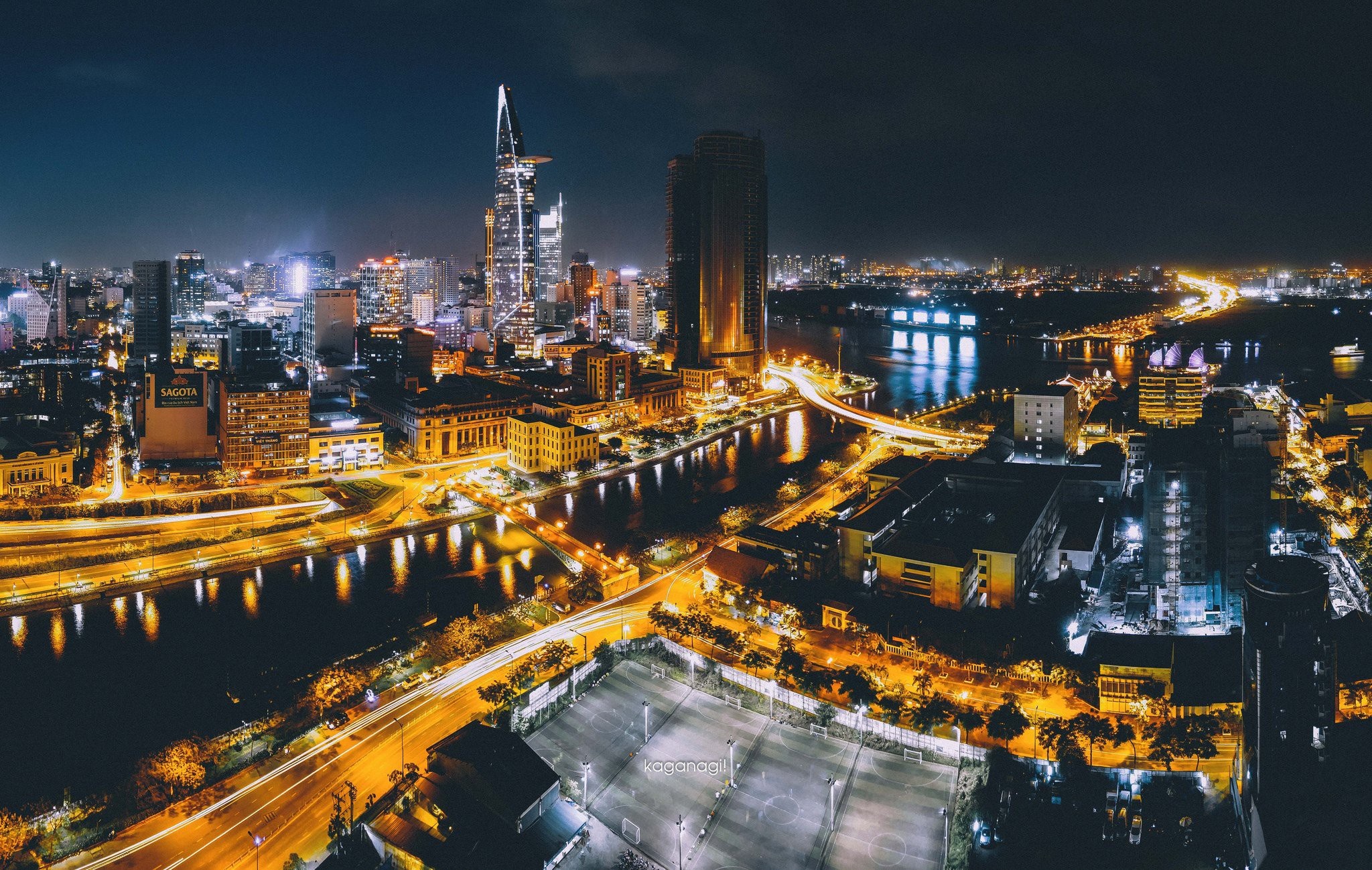 Ho Chi Minh City, Captivating images, Sparkling night views, Southern Vietnam beauty, 2050x1300 HD Desktop