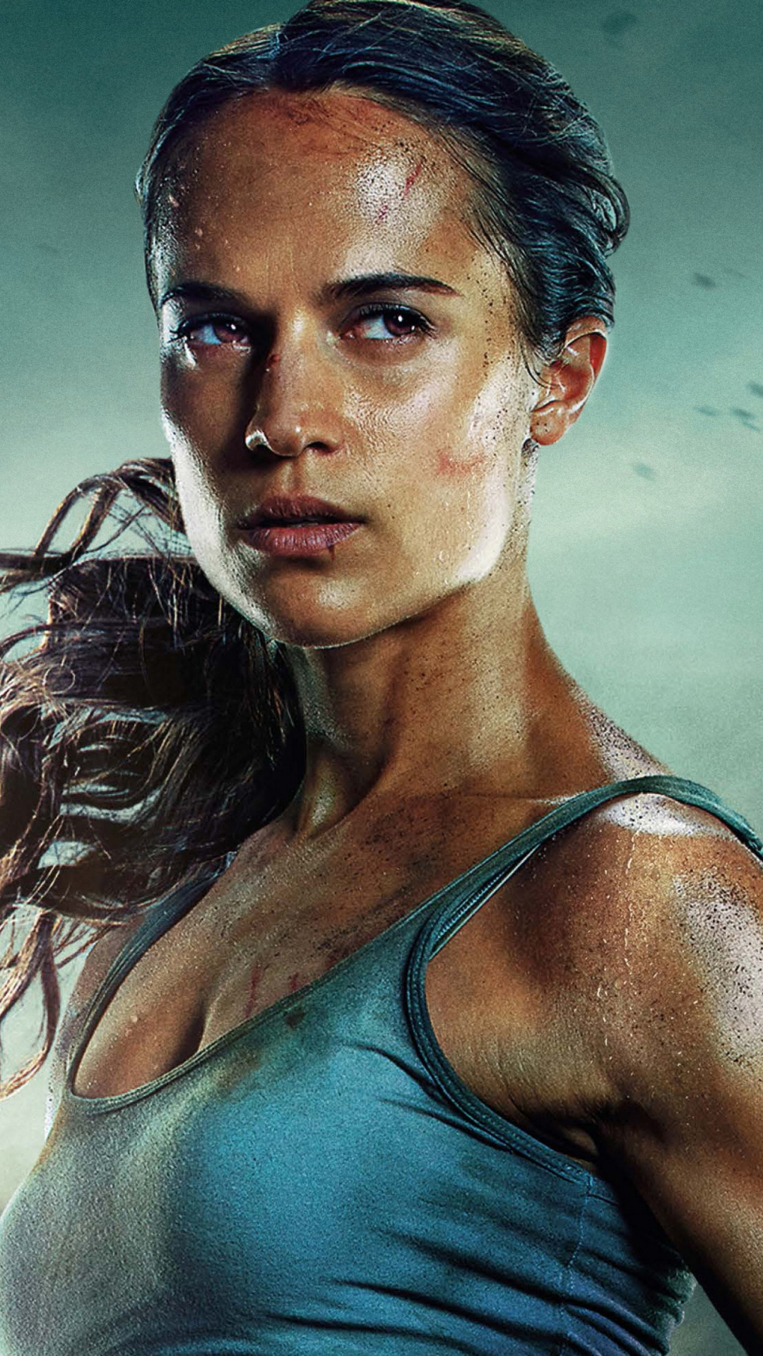 Lara Croft, Tomb Raider movie, Alicia Vikander's stunning performance, Mesmerizing visuals, 1080x1920 Full HD Phone