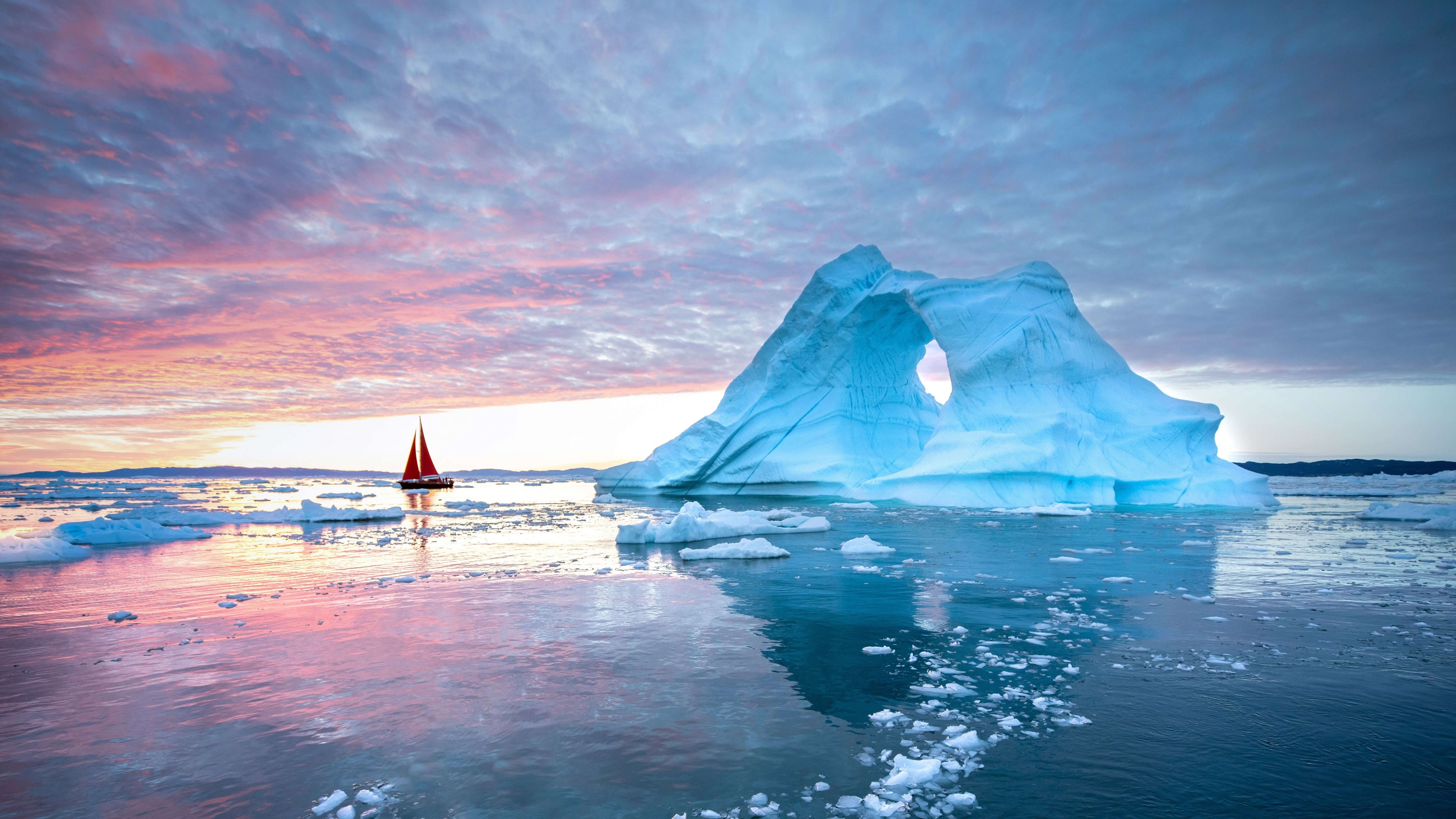 Disko Bay, Greenland Wallpaper, 3840x2160 4K Desktop