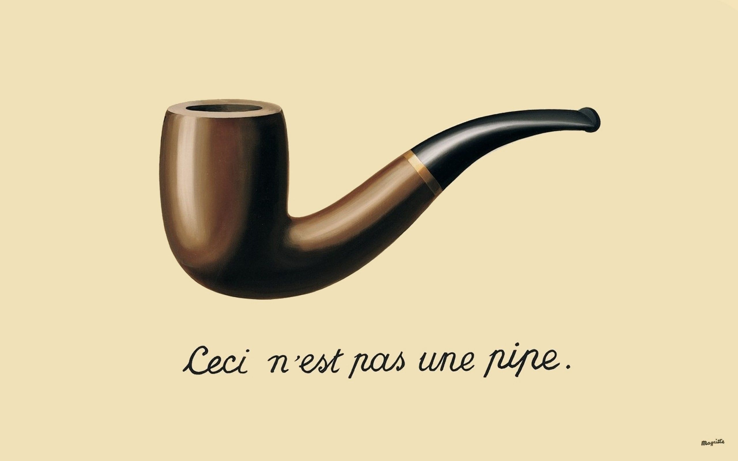 The Treachery of Images, Magritte Wallpaper, 2560x1600 HD Desktop