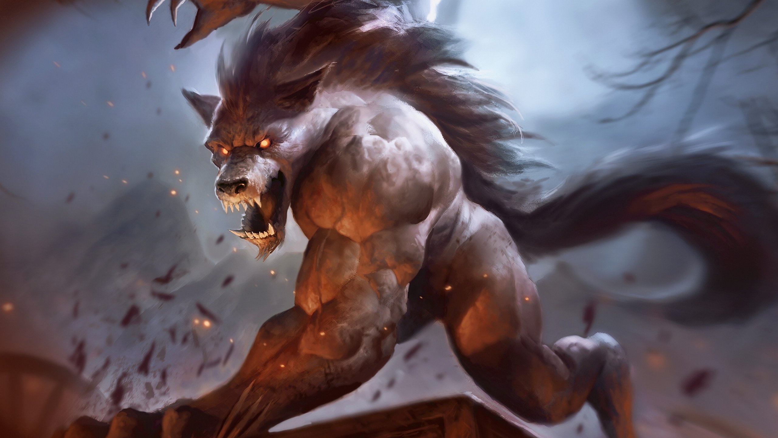 Werewolf, Magic: The Gathering Wallpaper, 2560x1440 HD Desktop