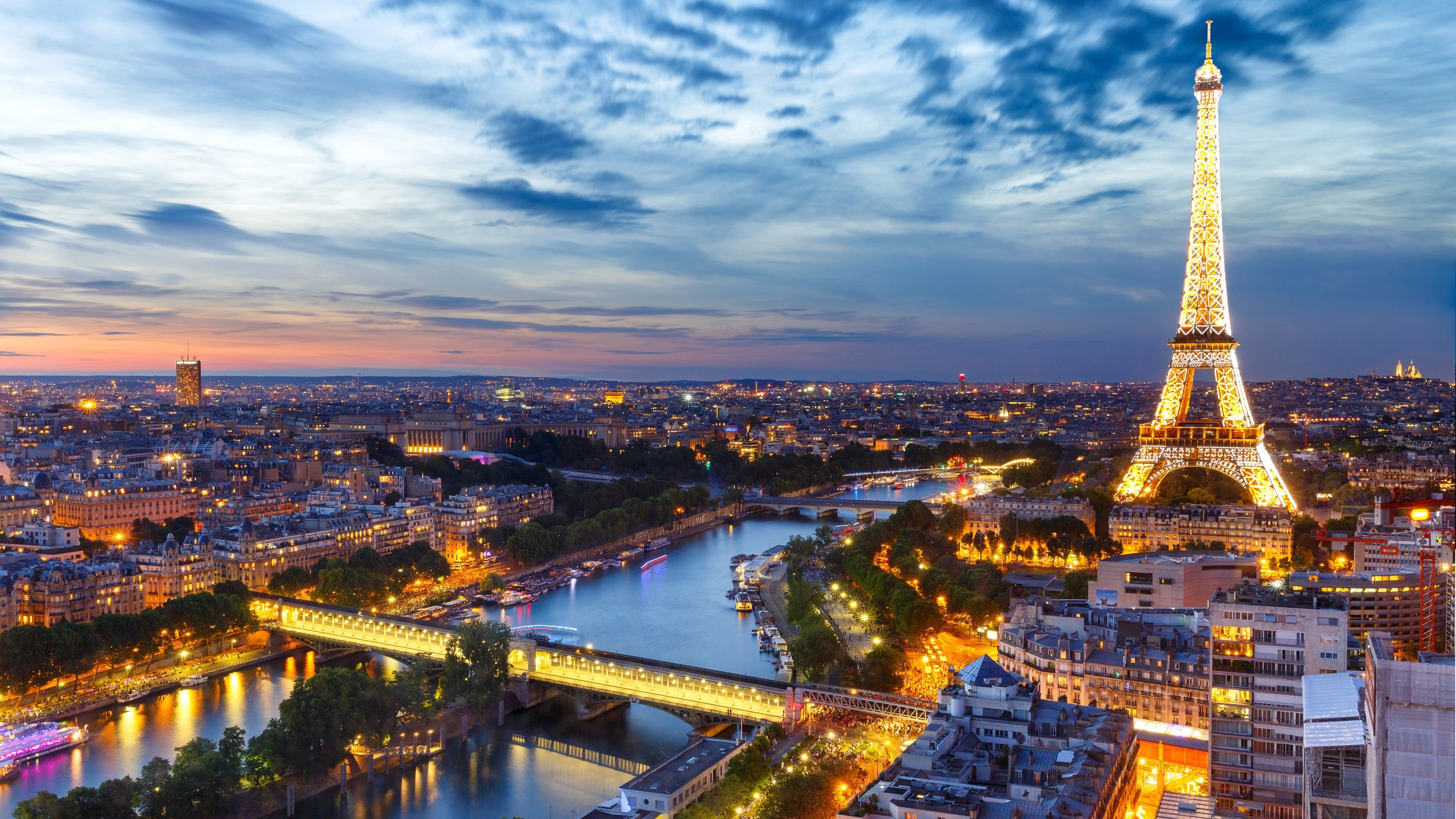 4K Paris wallpapers, High-quality backgrounds, Cityscapes, Vibrant visuals, 3840x2160 4K Desktop