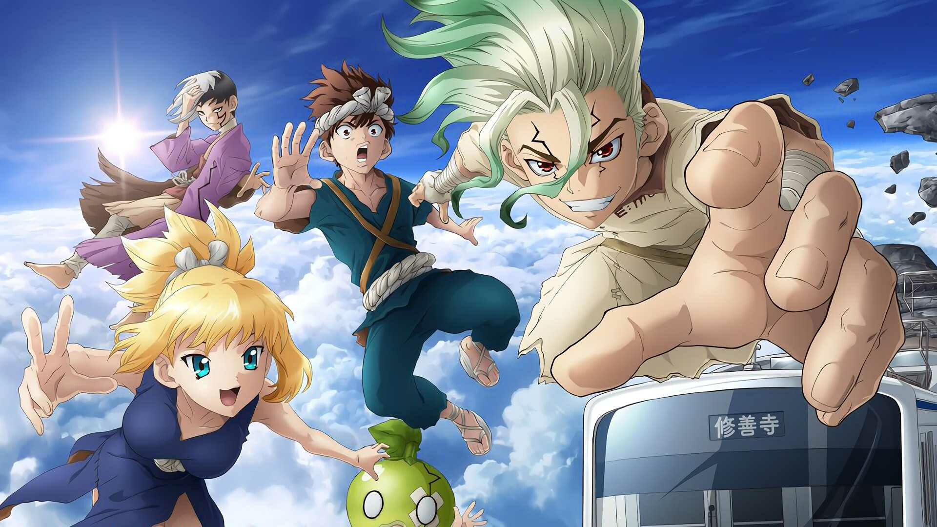 Dr.STONE Anime, Science vs Stone, Post-apocalyptic world, Mind-bending plot, 1920x1080 Full HD Desktop