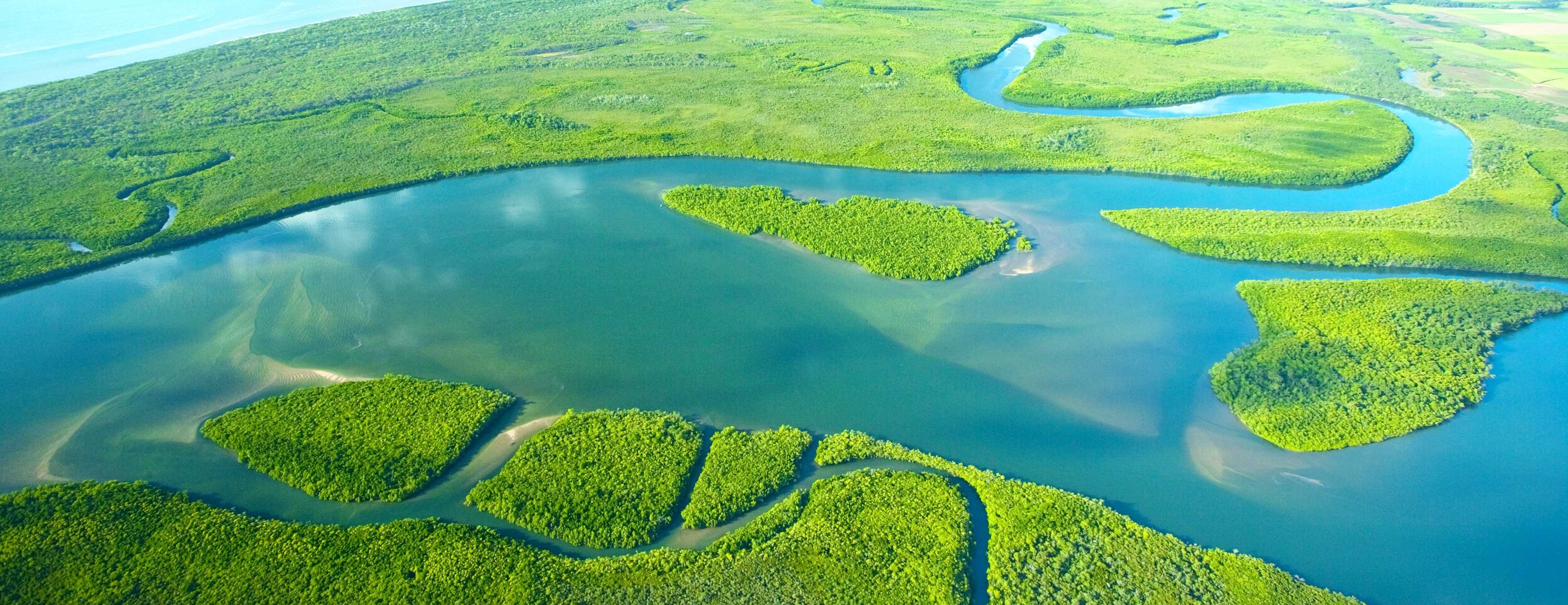 The Daintree River, Exciting tours, Crocodile sightings, River cruises, 3840x1490 Dual Screen Desktop