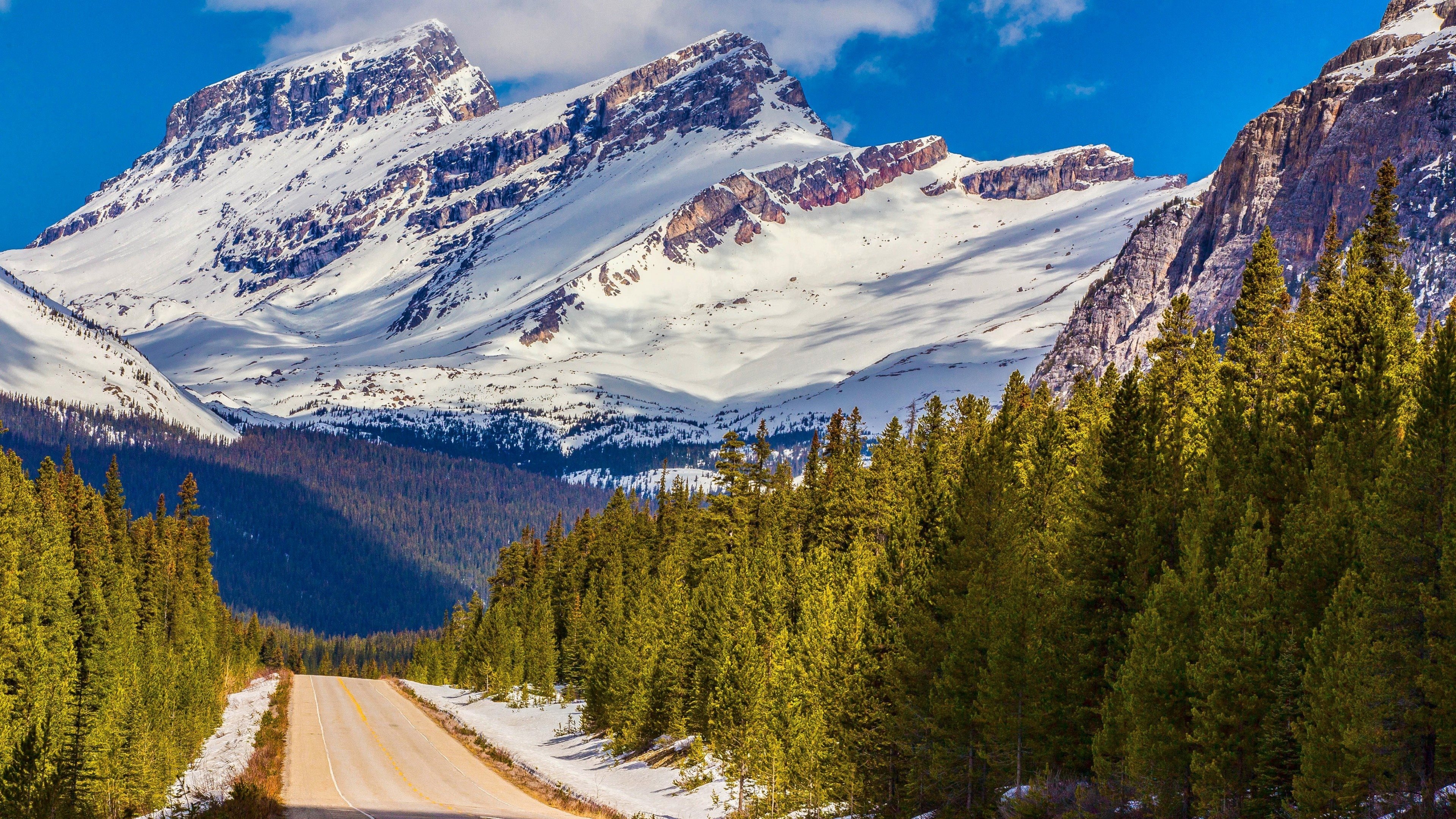 Canada travels, Banff National Park, Snowy mountains, Alberta's beauty, 3840x2160 4K Desktop