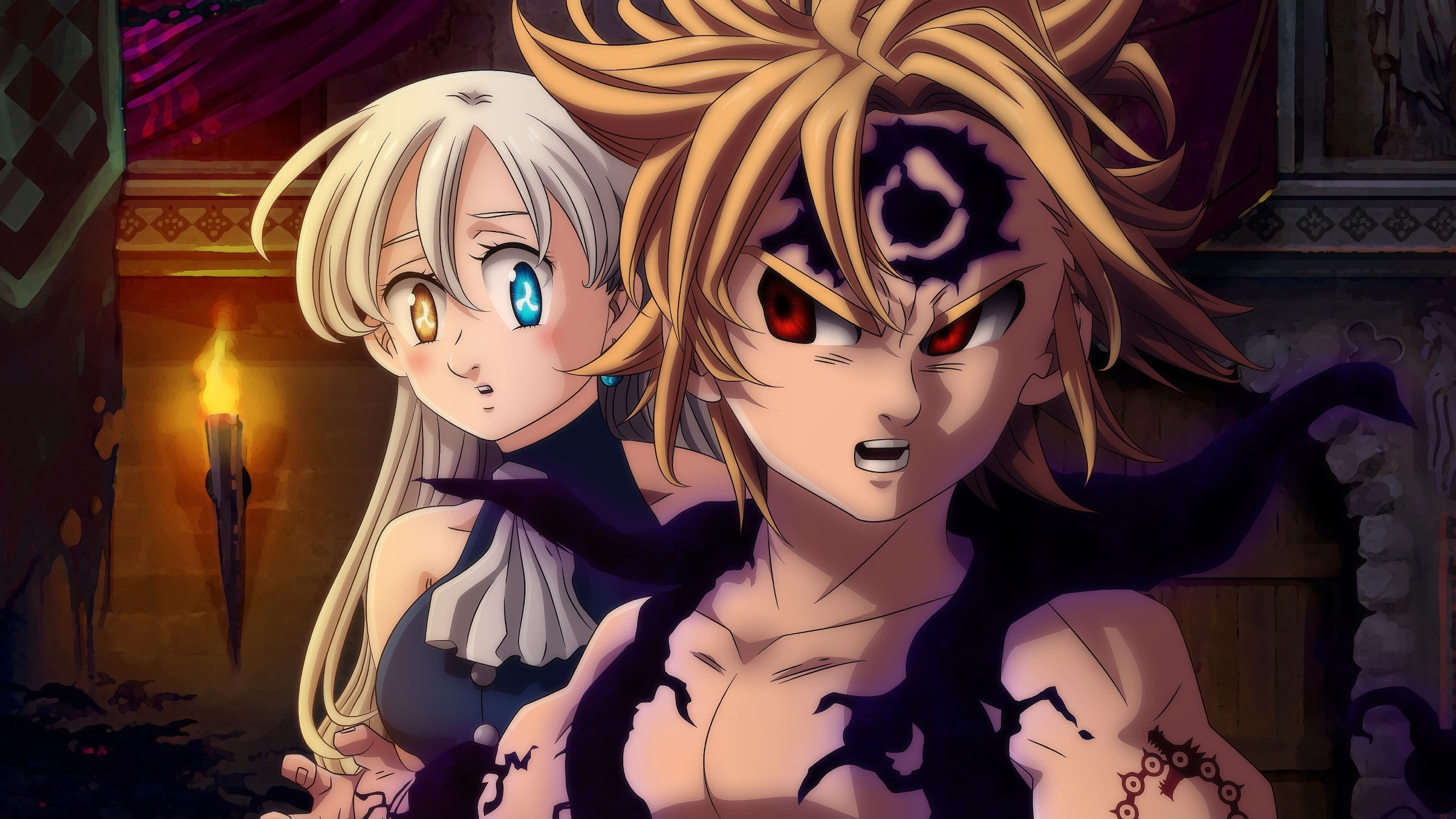 Meliodas and Diane, The Seven Deadly Sins Wallpaper, 3840x2160 4K Desktop