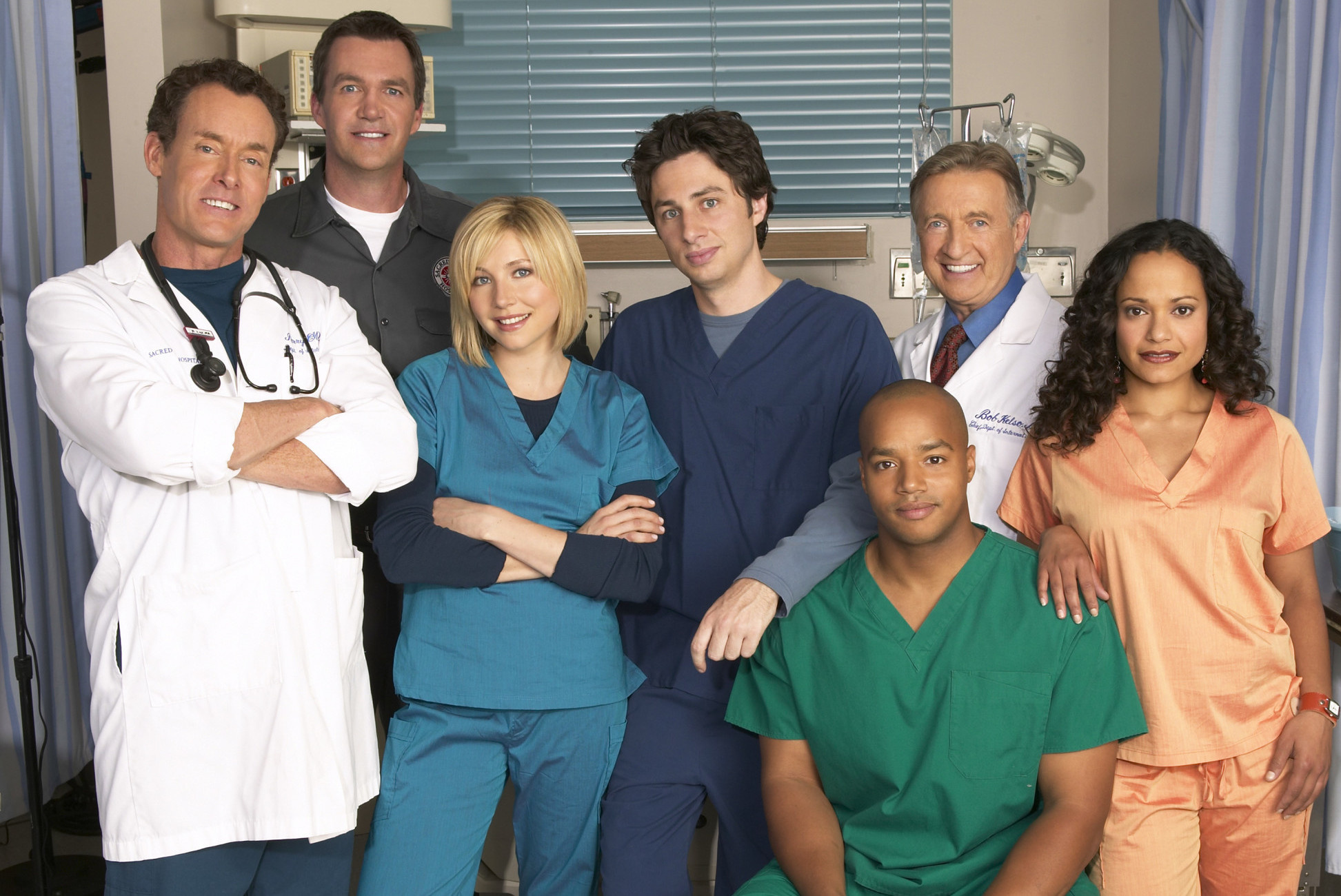 Donald Faison, TV shows, John C. McGinley, Sarah Chalke, 1950x1300 HD Desktop