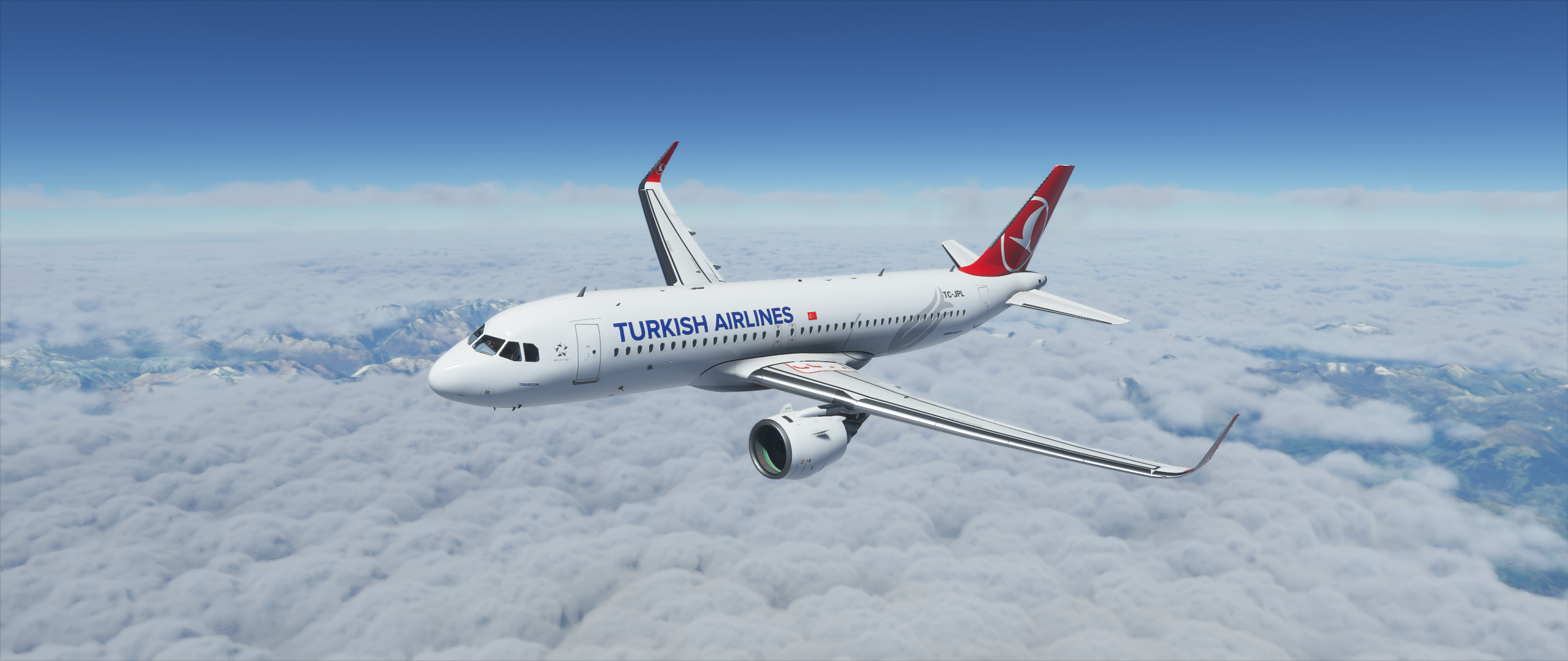 Airbus A320neo, Turkish Airlines Wallpaper, 2560x1080 Dual Screen Desktop