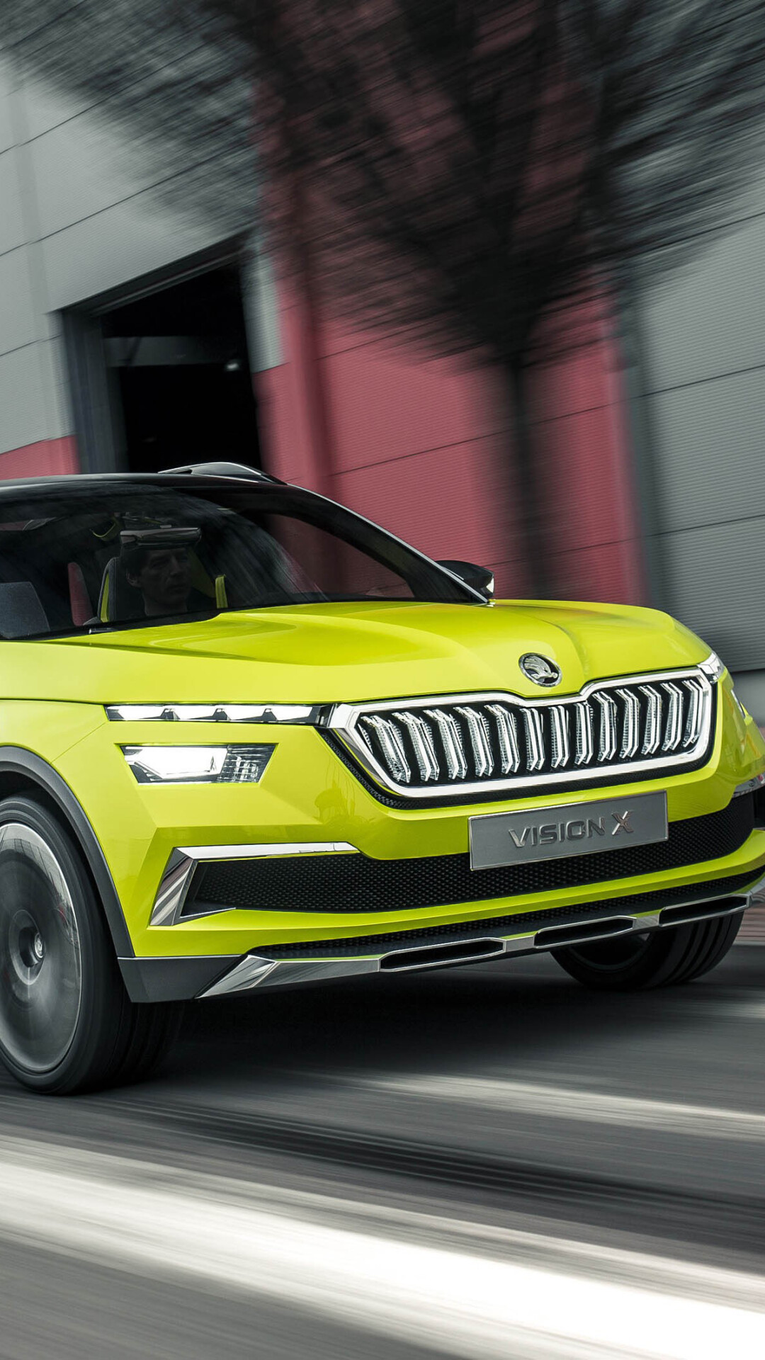 Skoda Vision X, Futuristic appeal, Frontal elegance, HD quality, 1080x1920 Full HD Phone