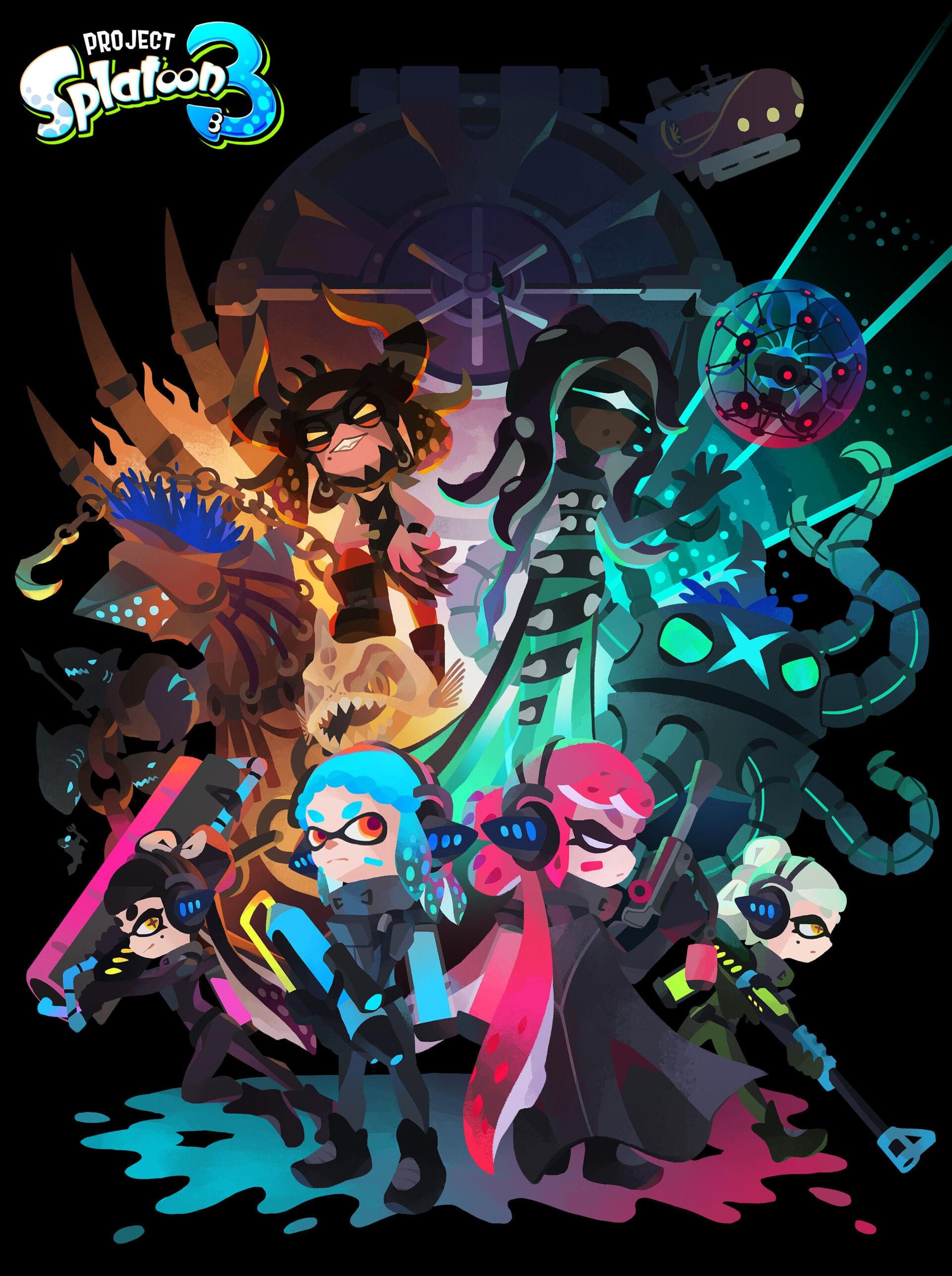 Splatoon 3, Project story mode, Chapter 2 poster, Alexis Pflaum, 1920x2580 HD Phone