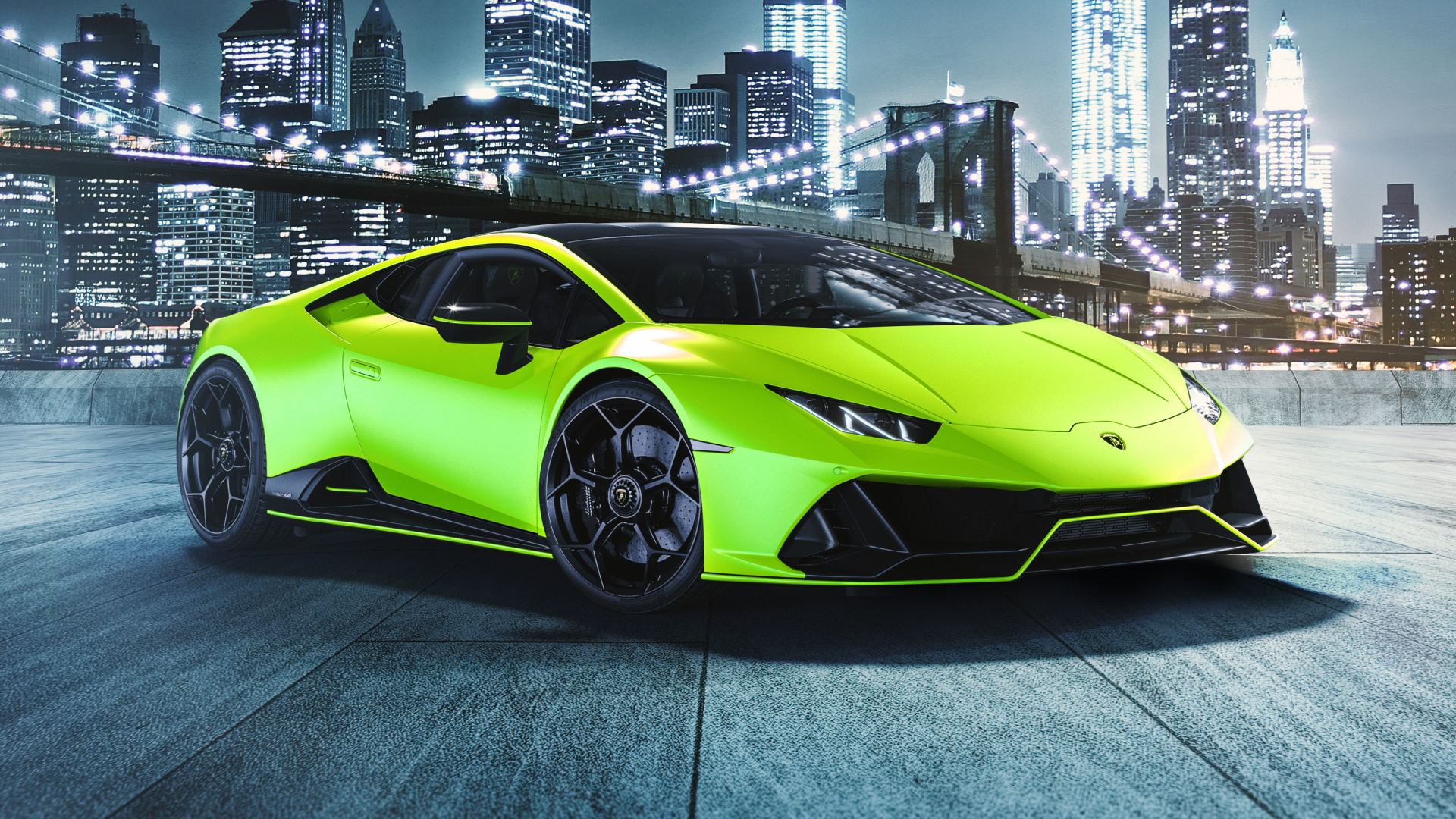 Lamborghini Huracan, Evo Fluo Capsule 2021, Aesthetically pleasing, Stunning desktop wallpapers, 1920x1080 Full HD Desktop