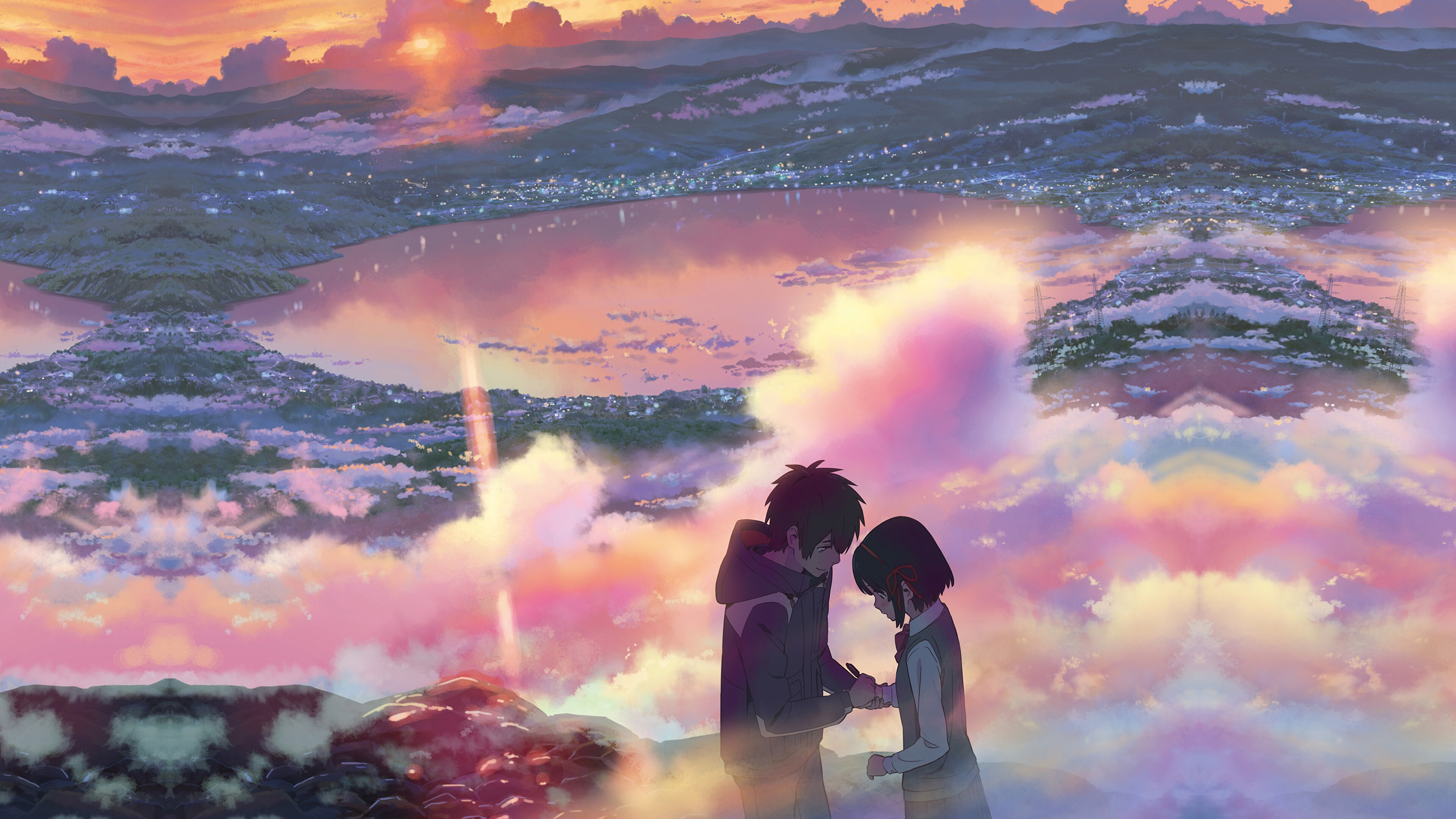 Your Name, Anime film, Artistic illustration, Vibrant colors, 3840x2160 4K Desktop