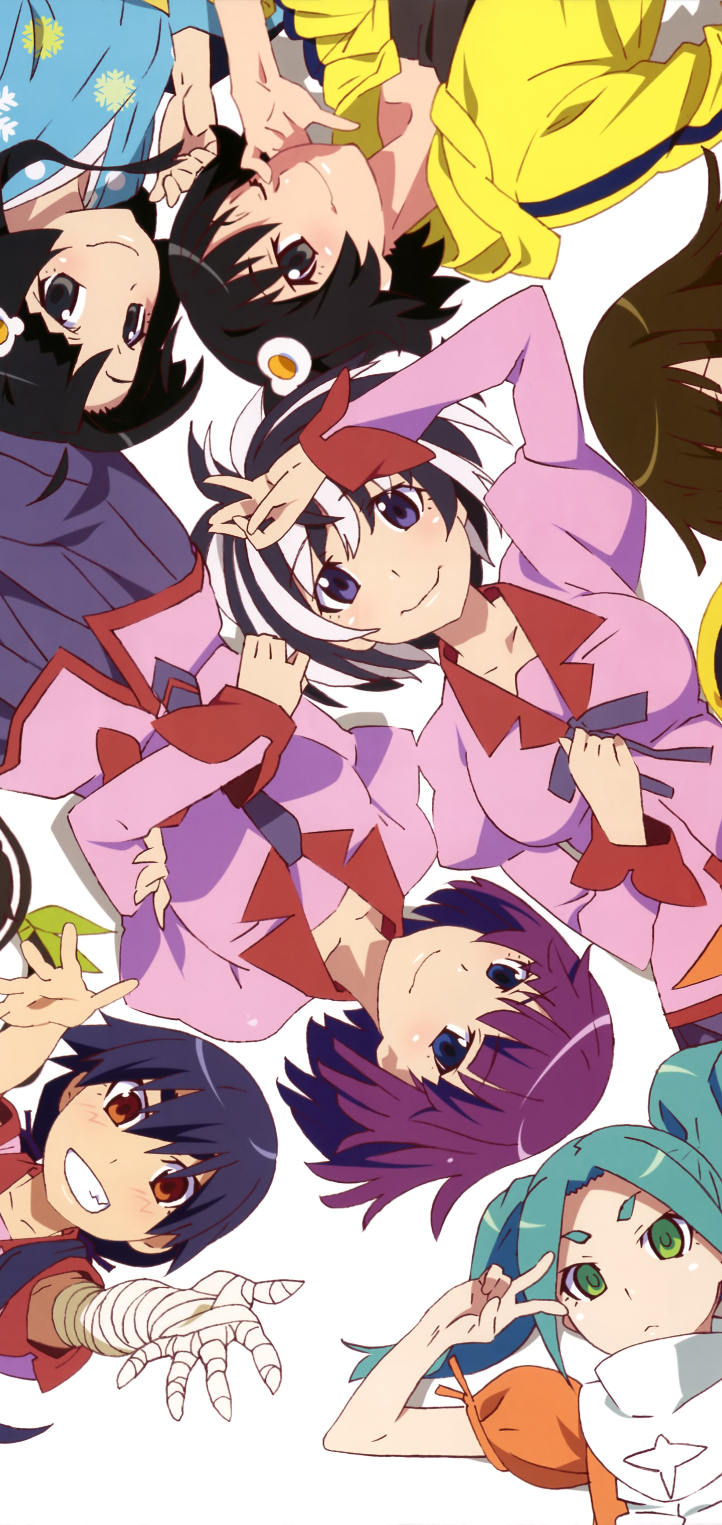 Monogatari anime, Breathtaking art, Compelling storytelling, Memorable characters, 1440x3040 HD Phone