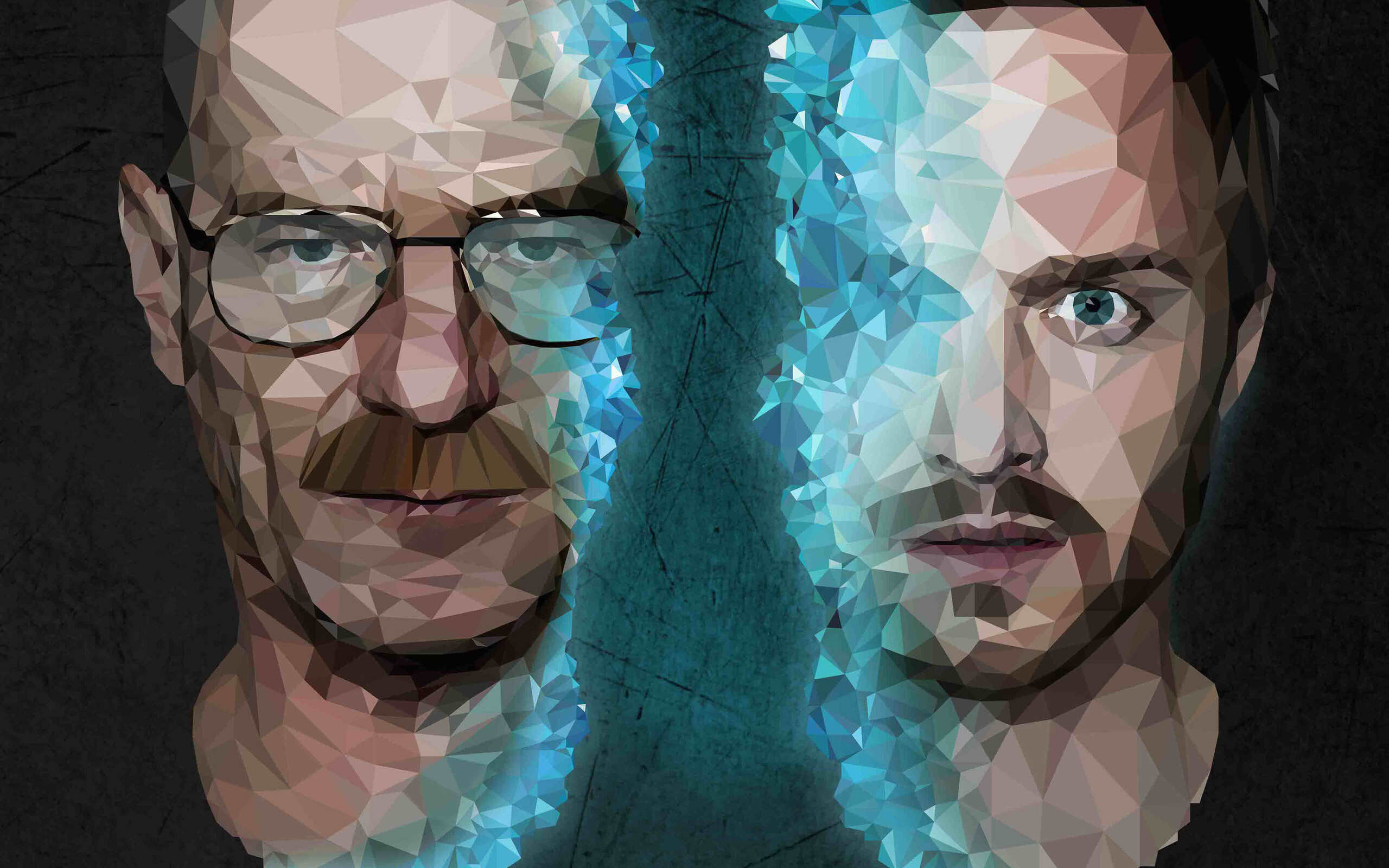 Walter White, Breaking Bad, Low poly images, Jesse Pinkman, 2560x1600 HD Desktop