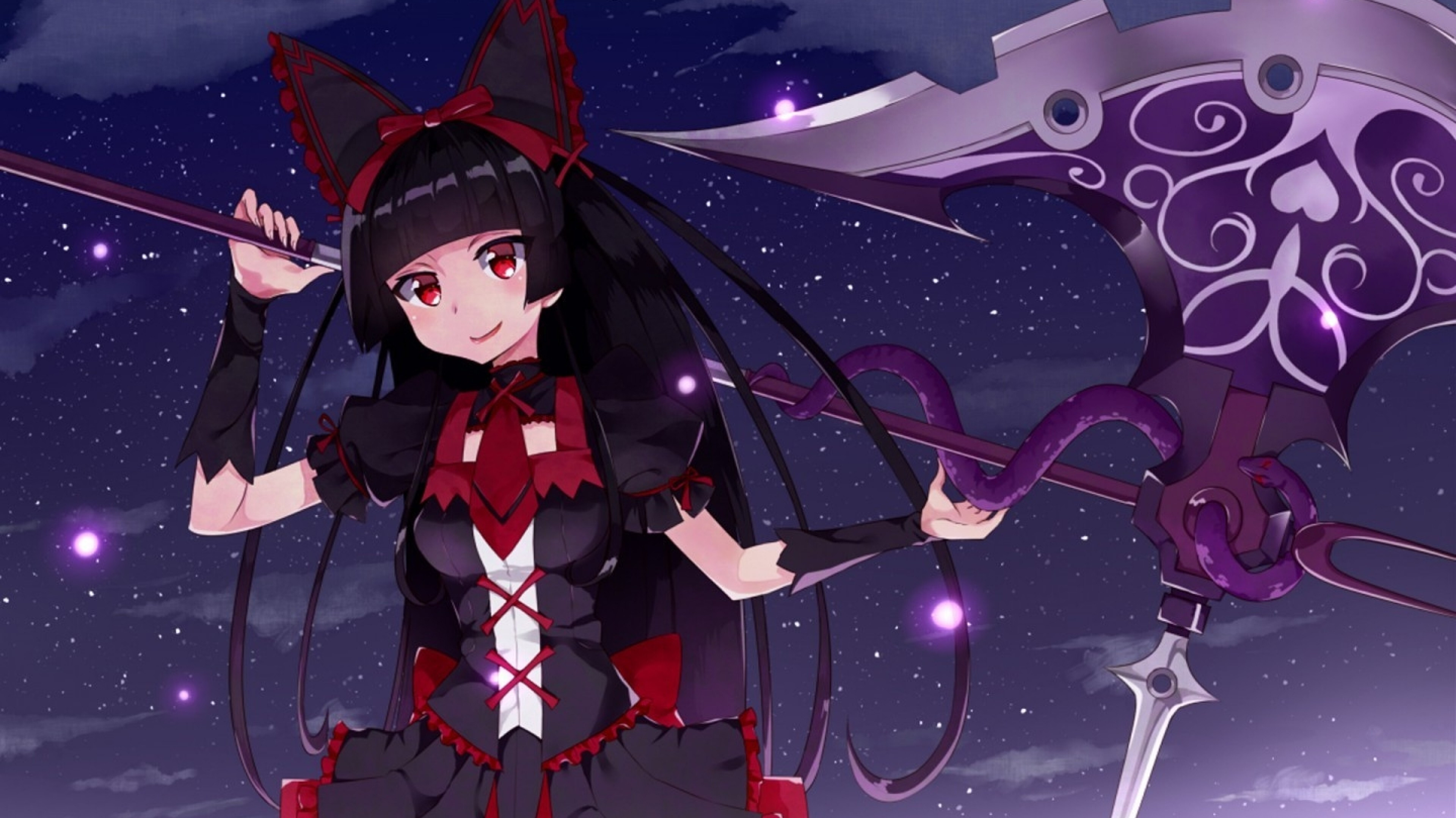 Gate Jieitai Kanochi Nite Kaku Tatakaeri, Rory Mercury, Smile, Lolita-inspired, 3840x2160 4K Desktop