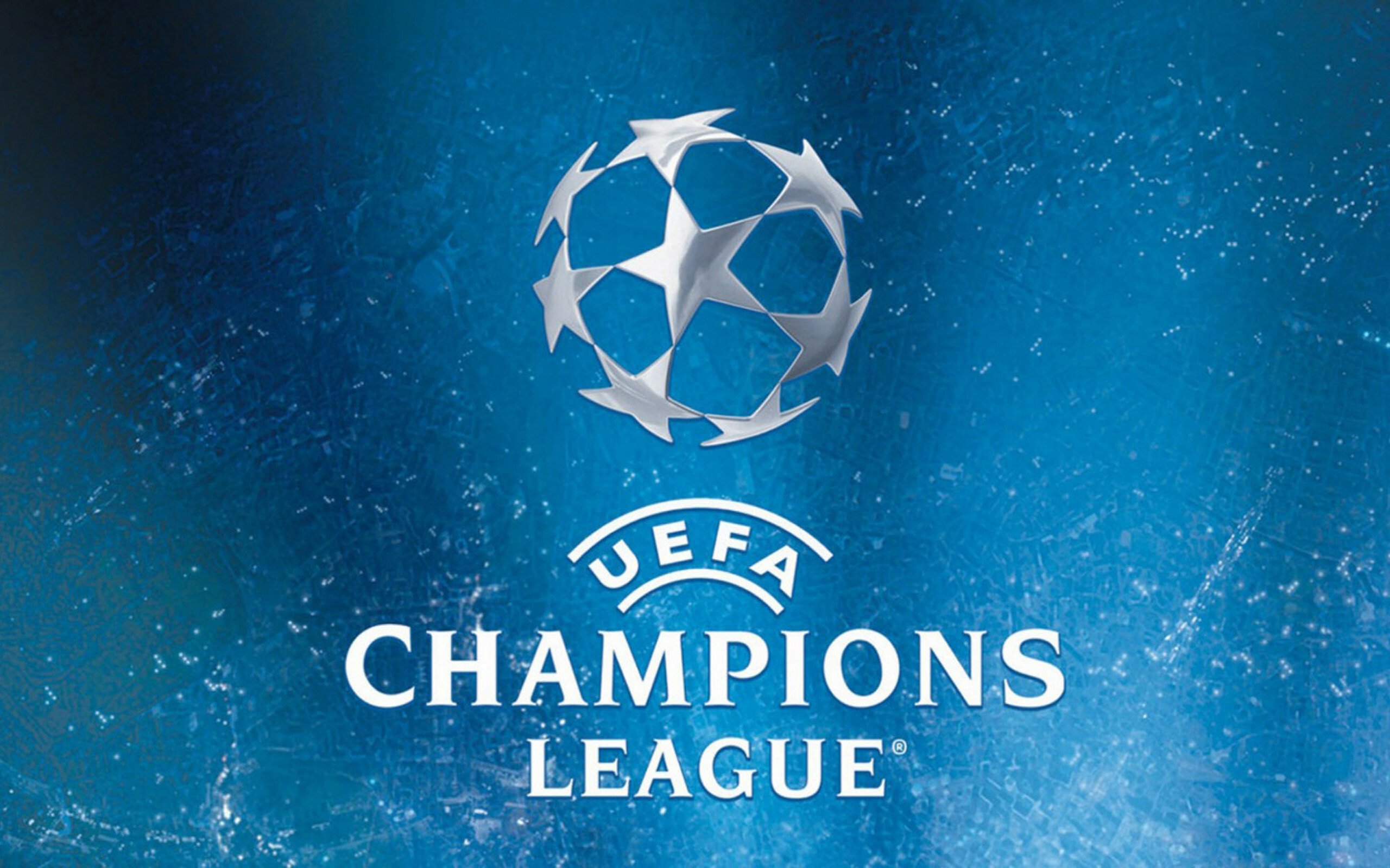 UEFA, UEFA Champions League logo, Blue background, Creative, 2560x1600 HD Desktop