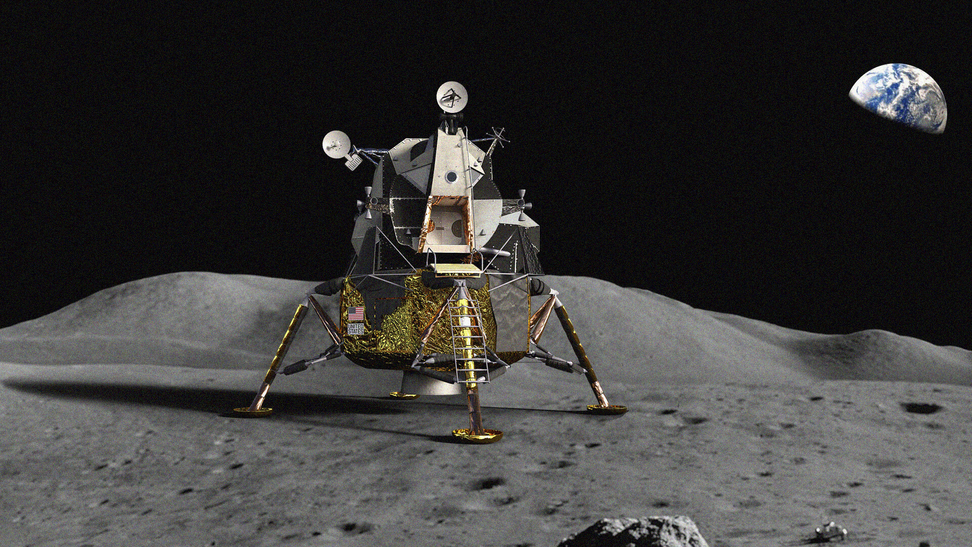 Lunar module, Spacecraft design, Astronaut mission, Wallpaper inspiration, 1920x1080 Full HD Desktop