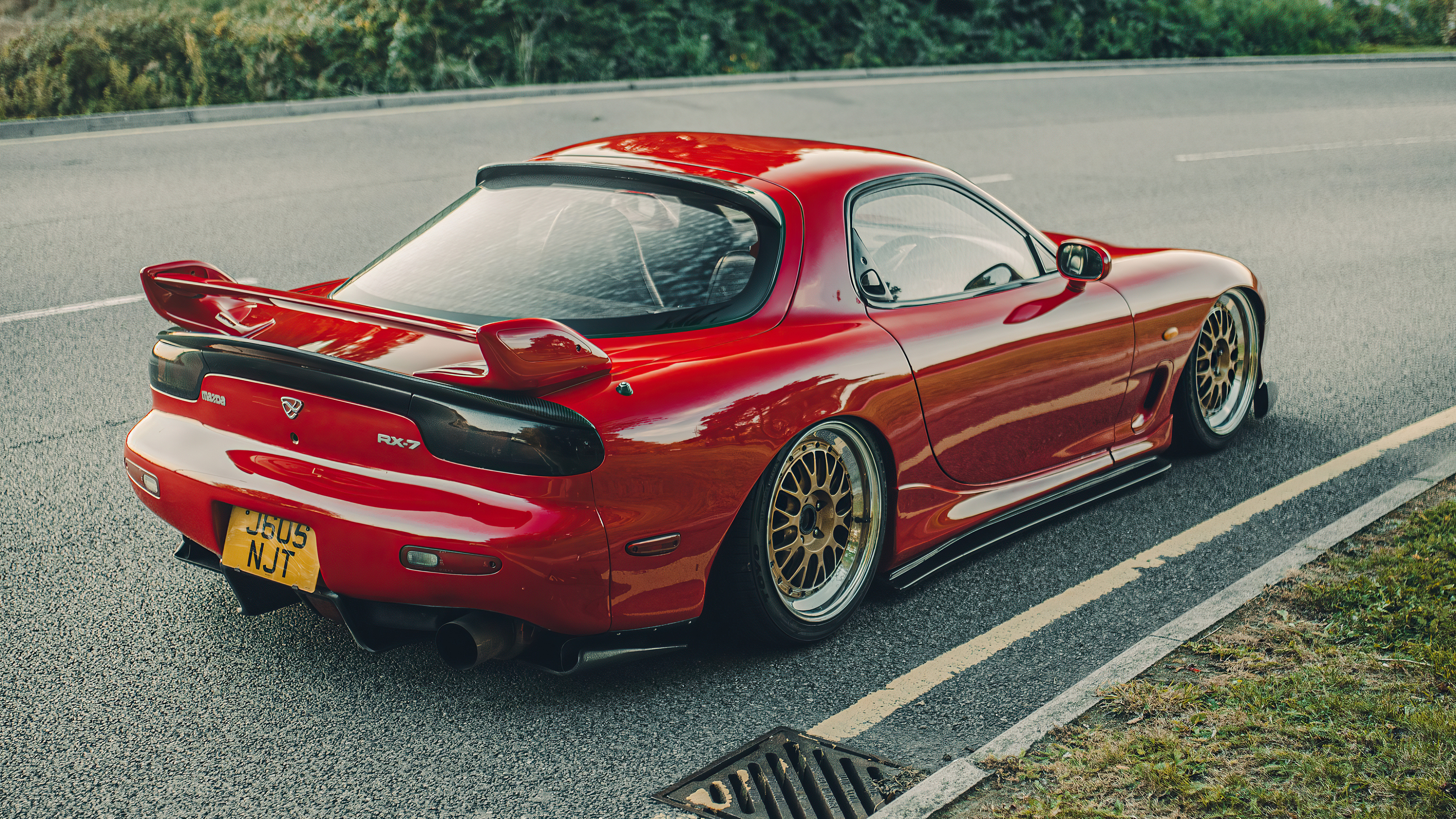 Mazda RX 7, Red beauty, 4k HD wallpapers, 3840x2160 4K Desktop