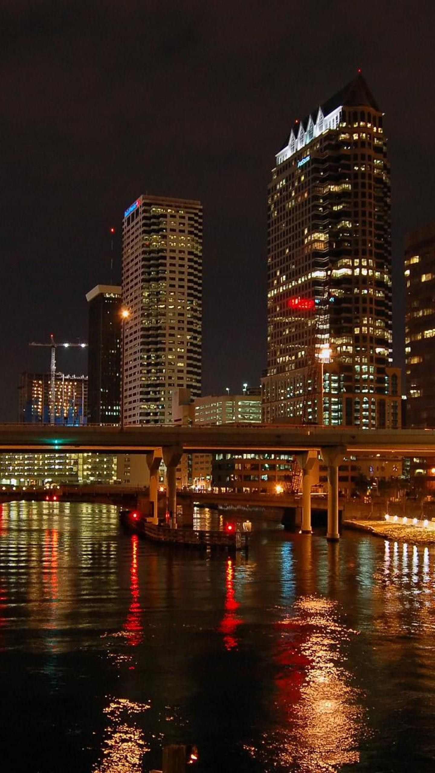 Florida, Tampa skyline, Bayfront panorama, Cityscape, 1440x2560 HD Phone