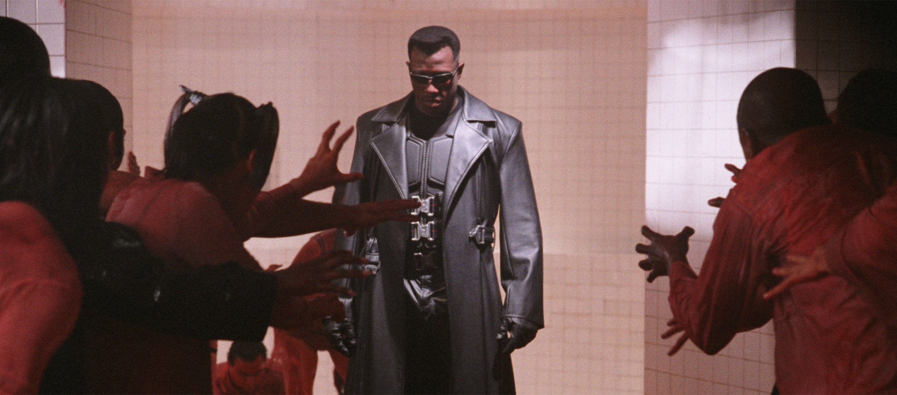 Wesley Snipes, Blade character, Vampire hunter, Action movies, 3000x1330 Dual Screen Desktop