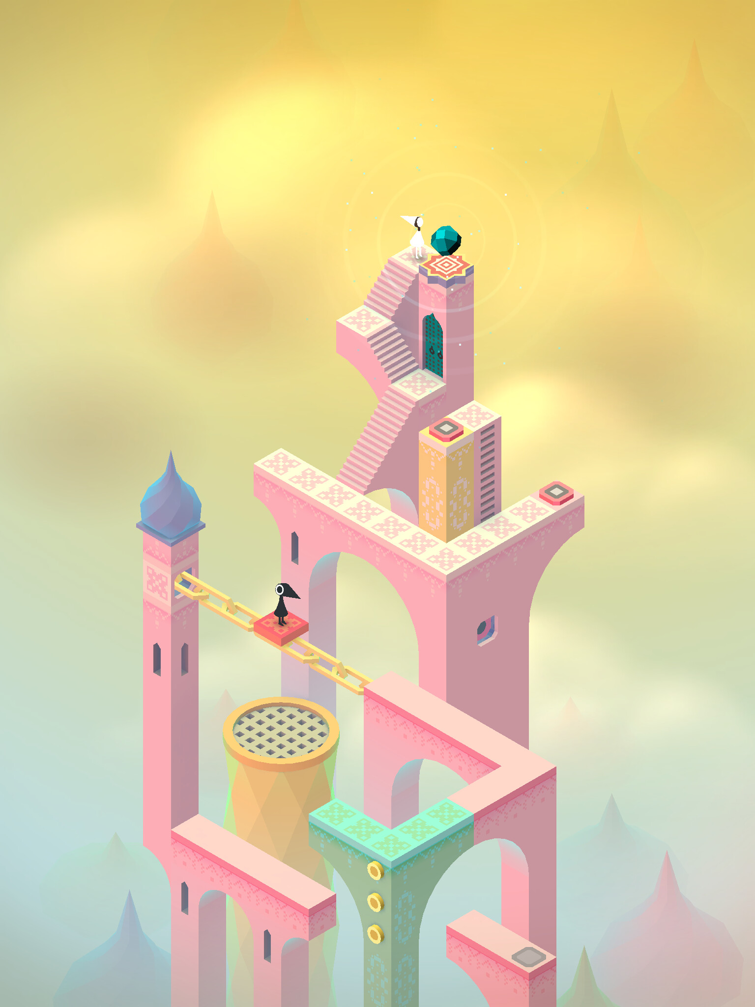 Monument Valley, Colorful world, Artistic visuals, Tranquil gameplay, 1540x2050 HD Phone