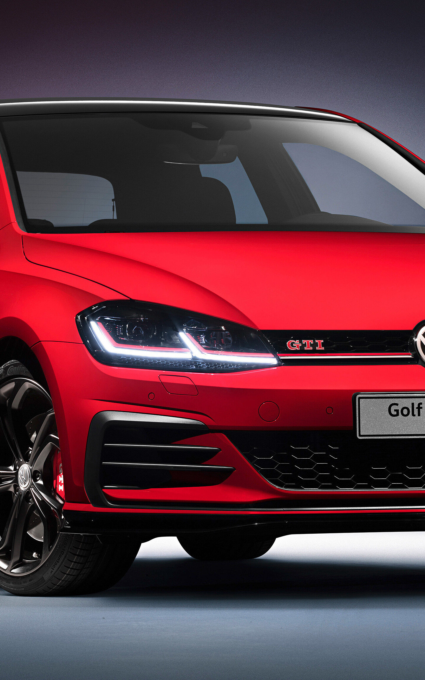 Volkswagen Golf GTI TCR Concept, Red compact car, 1440x2310 HD Phone