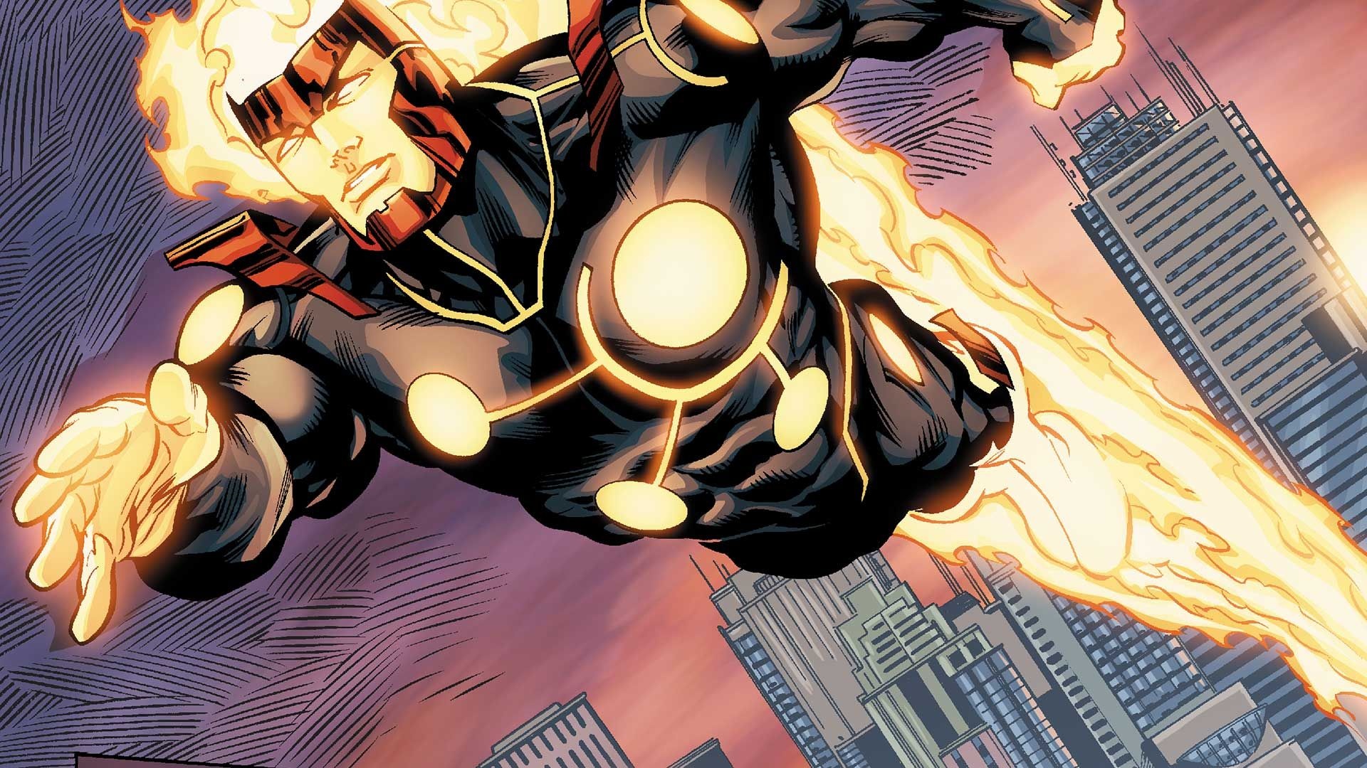 Firestorm (DC) phenomenon, DC Comics hero, Justice League power, Dynamic HD wallpaper, 1920x1080 Full HD Desktop