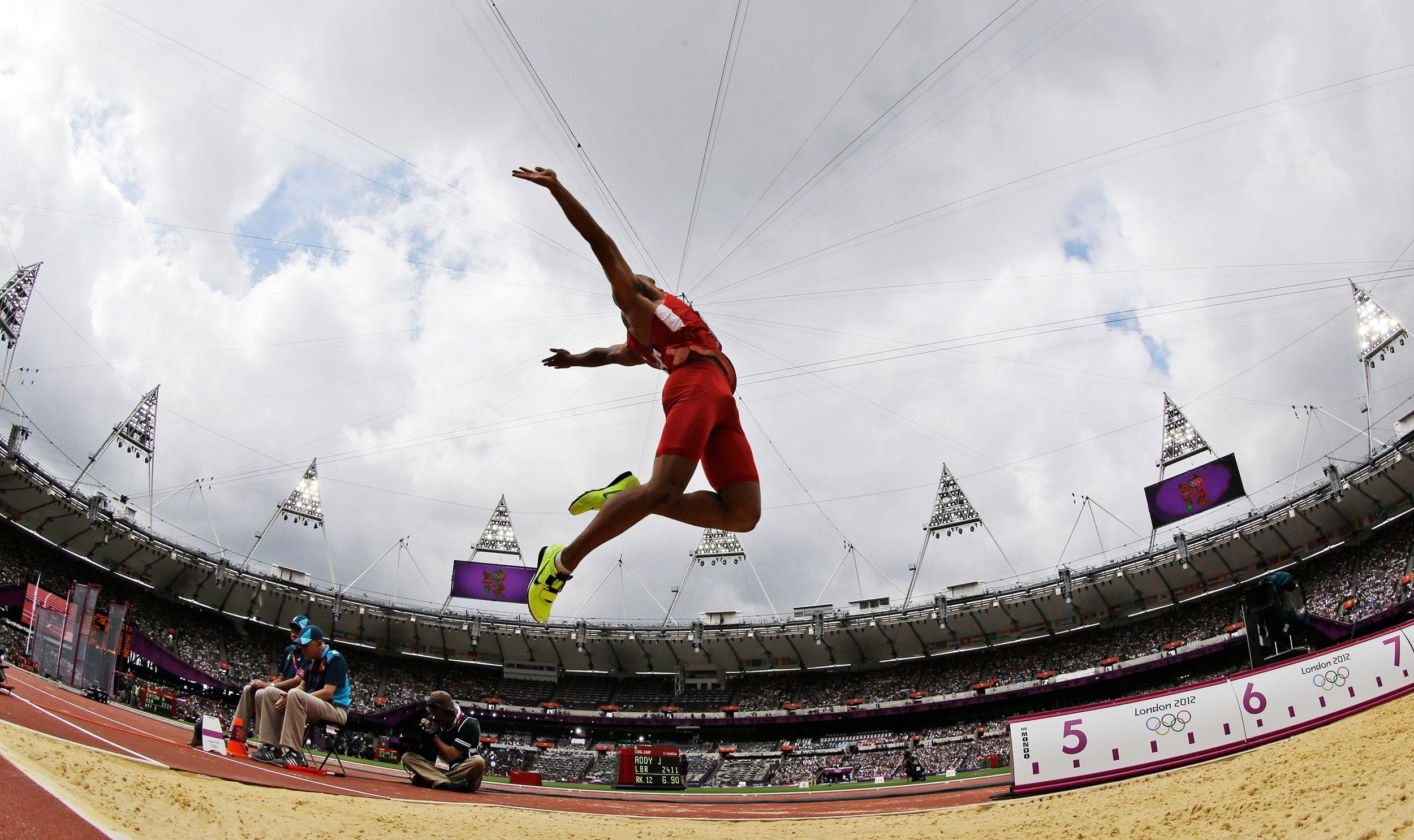 London 2012 Summer Olympics, Long Jump Wallpaper, 2500x1490 HD Desktop